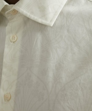 Liberty - New British Tailored Fit Formal Cotton Poplin Shirt in Ianthe Shadow image number 4