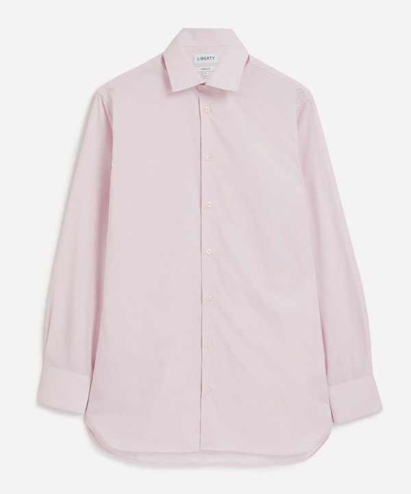Liberty - New British Tailored Fit Formal Cotton Poplin Shirt in Solstice