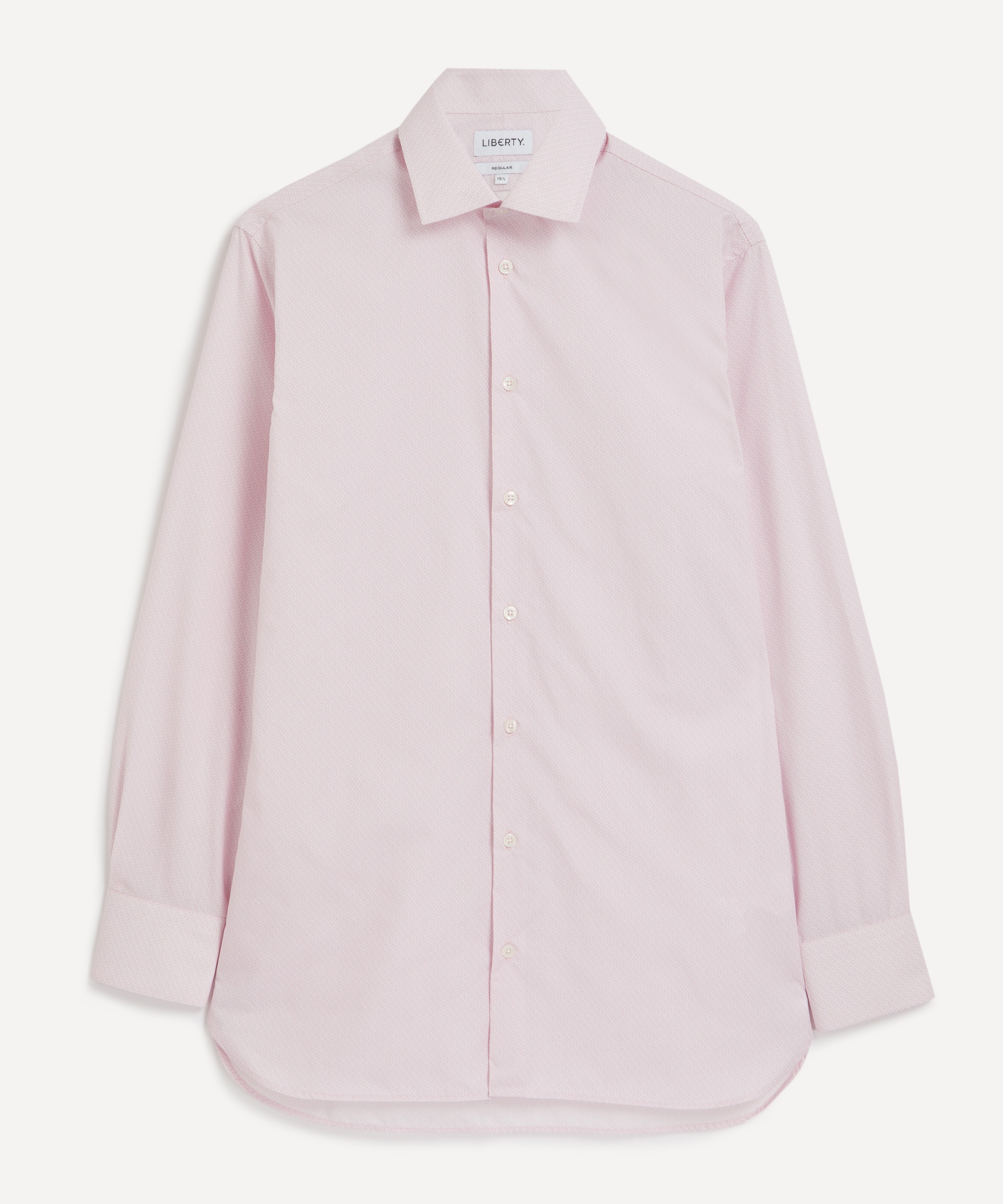 Liberty - New British Tailored Fit Formal Cotton Poplin Shirt in Solstice image number 0