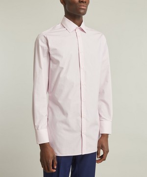 Liberty - New British Tailored Fit Formal Cotton Poplin Shirt in Solstice image number 2