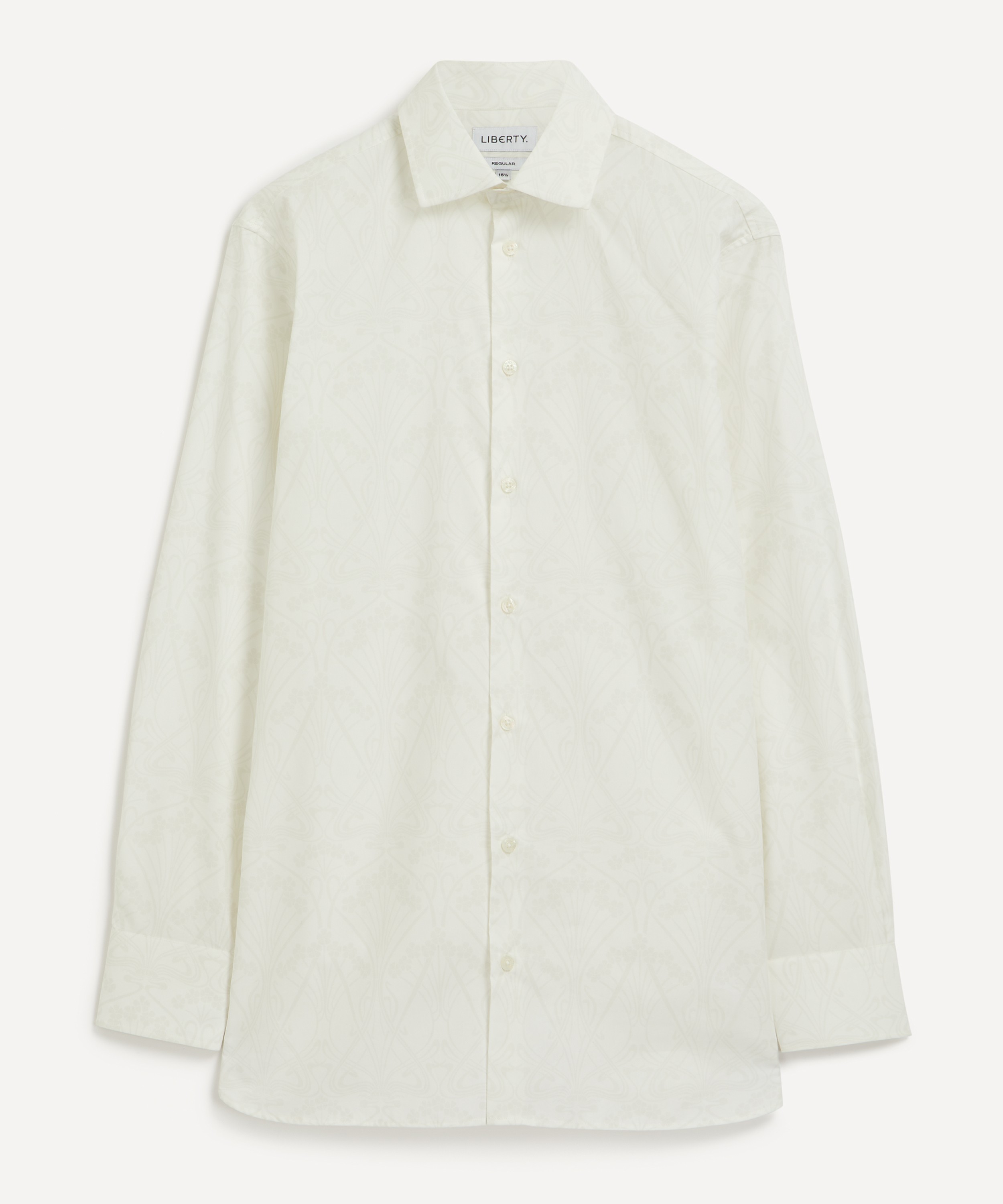 Liberty - New British Regular Fit Formal Cotton Poplin Shirt in Ianthe Shadow