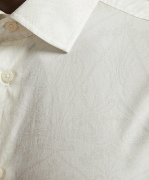 Liberty - New British Regular Fit Formal Cotton Poplin Shirt in Ianthe Shadow image number 4