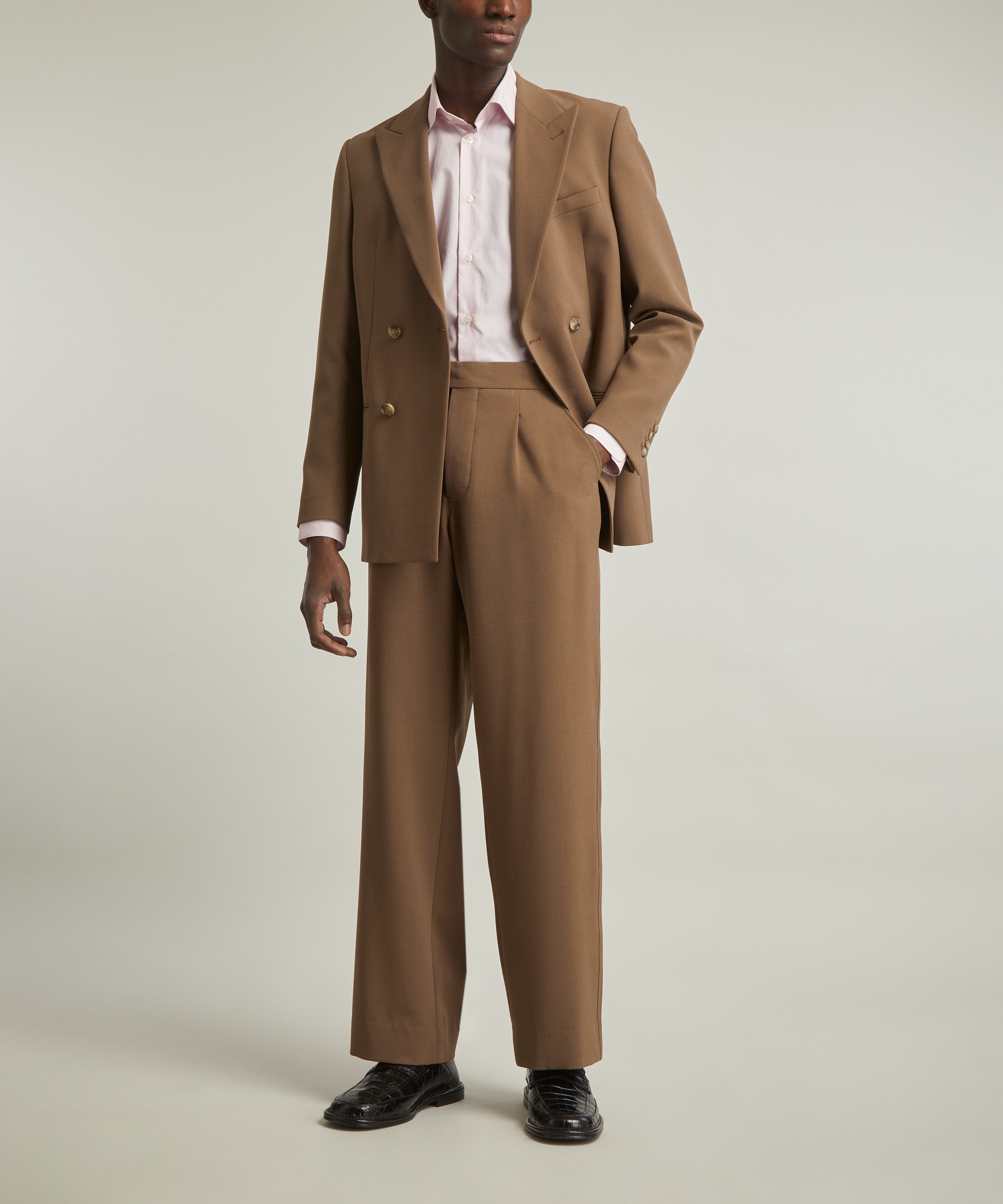 Liberty - New British Regular Fit Formal Cotton Poplin Shirt in Solstice image number 1