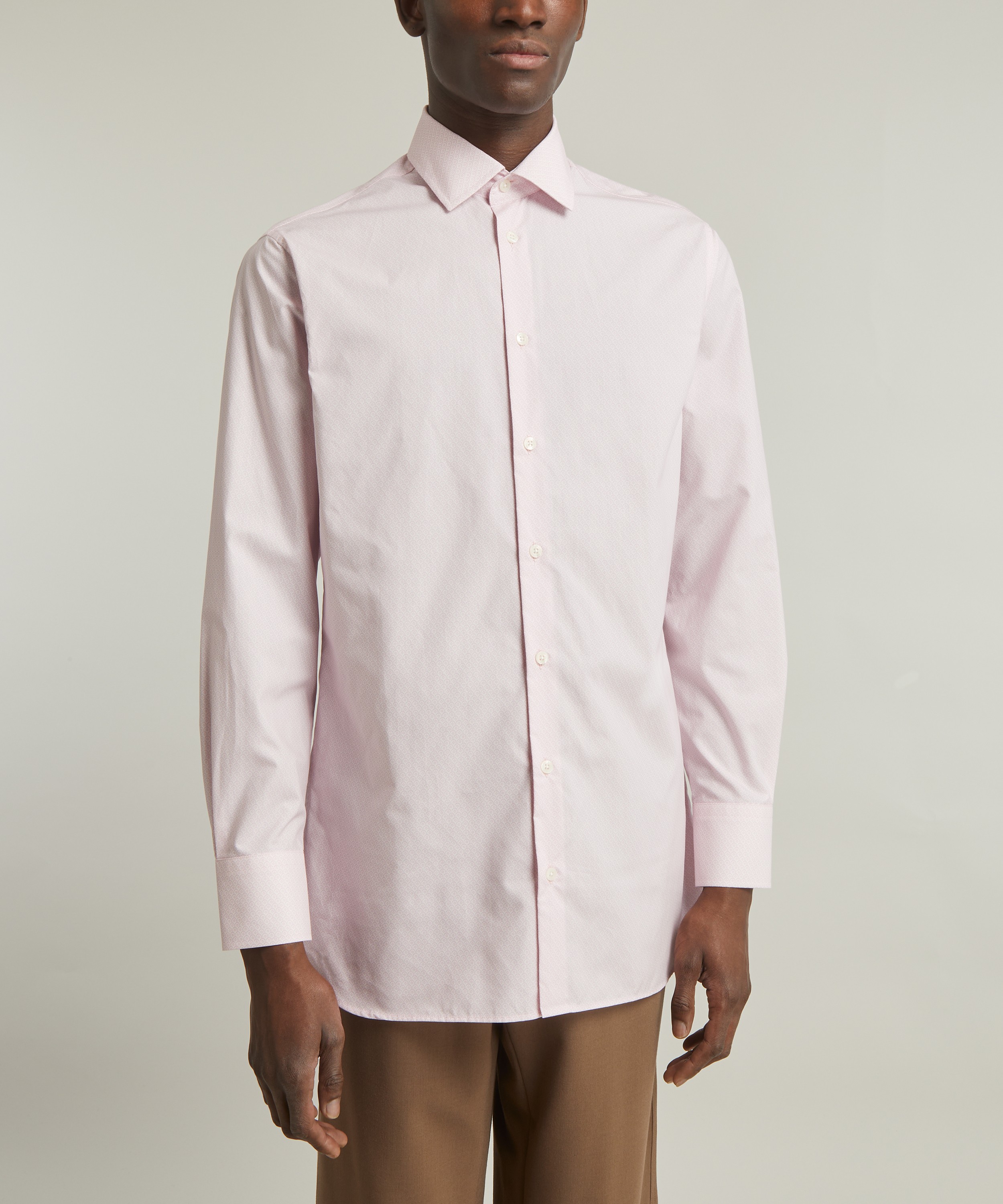 Liberty - New British Regular Fit Formal Cotton Poplin Shirt in Solstice image number 2