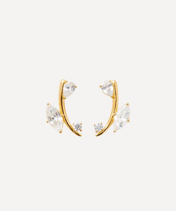 Anissa Kermiche - Gold-Plated Vermeil Silver Wandering Eye Stud Earrings