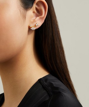 Anissa Kermiche - Gold-Plated Vermeil Silver Wandering Eye Stud Earrings image number 1