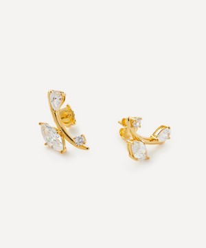 Anissa Kermiche - Gold-Plated Vermeil Silver Wandering Eye Stud Earrings image number 1