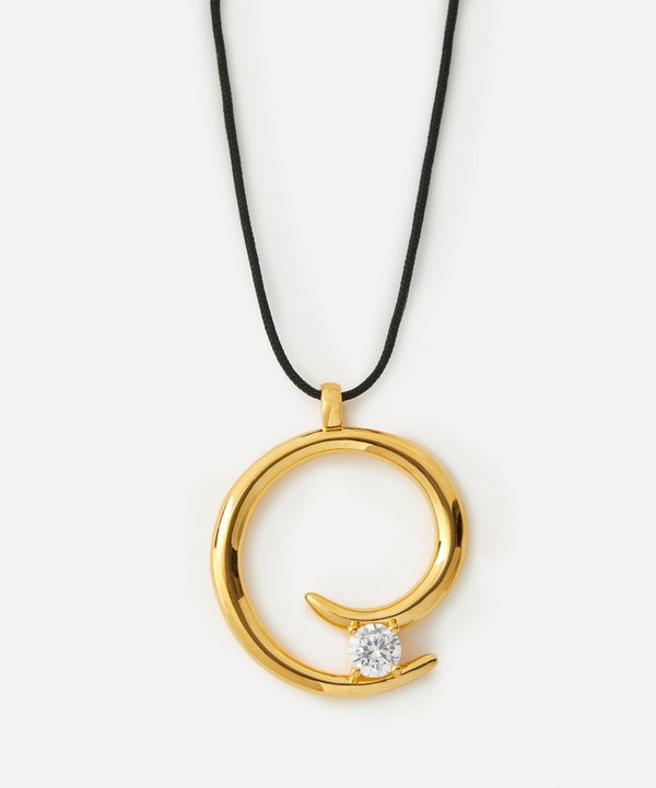 Anissa Kermiche - Gold-Plated Vermeil Brass Charmeur Rope Pendant Necklace image number null