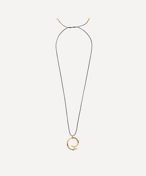 Anissa Kermiche - Gold-Plated Vermeil Brass Charmeur Rope Pendant Necklace image number 1