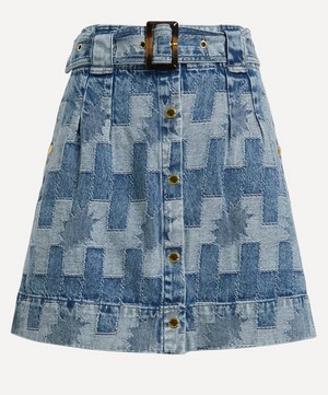 Barbour - Bowhill Patchwork Denim Mini-Skirt image number 0