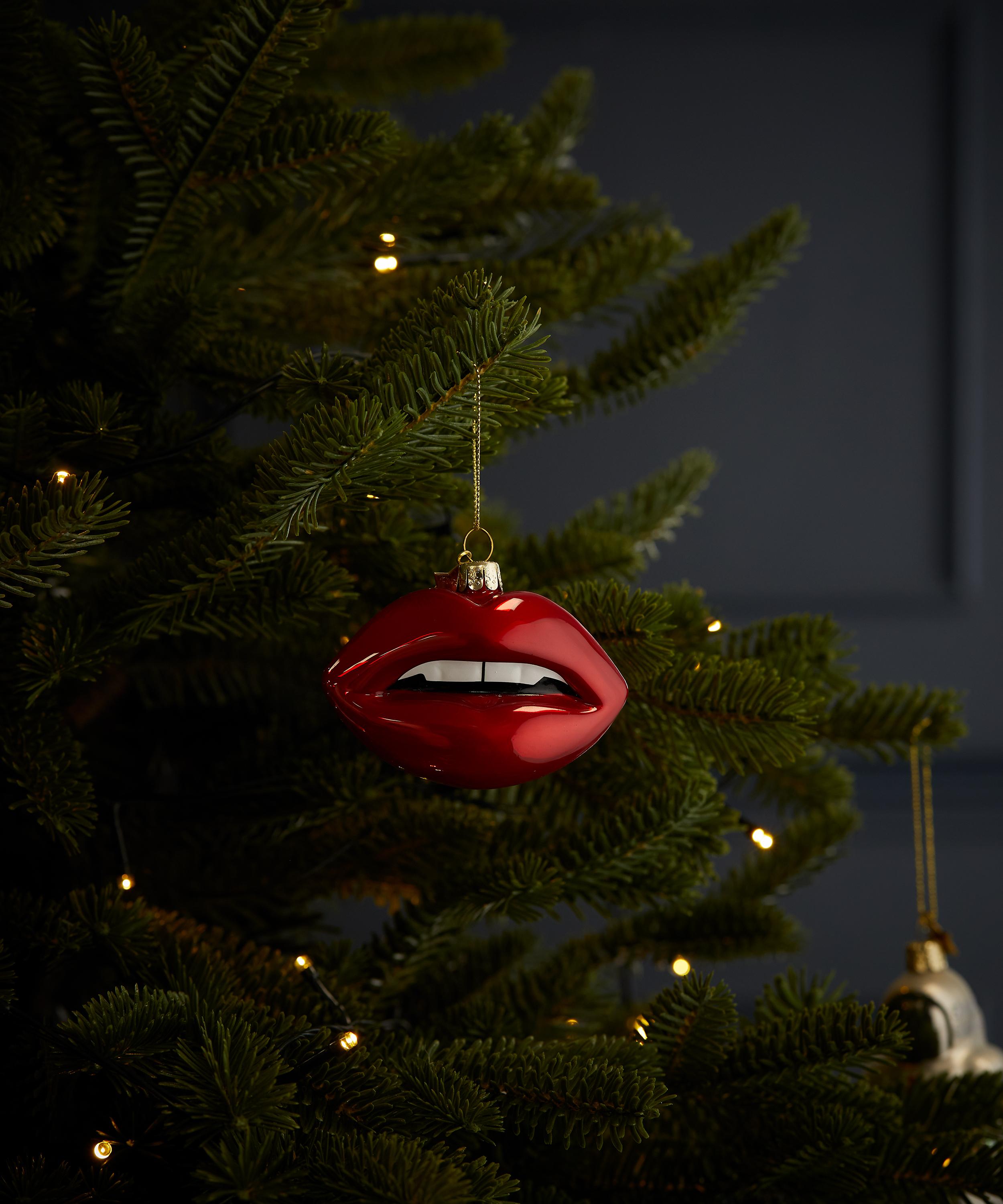 Christmas - Red Lips Ornament image number 1