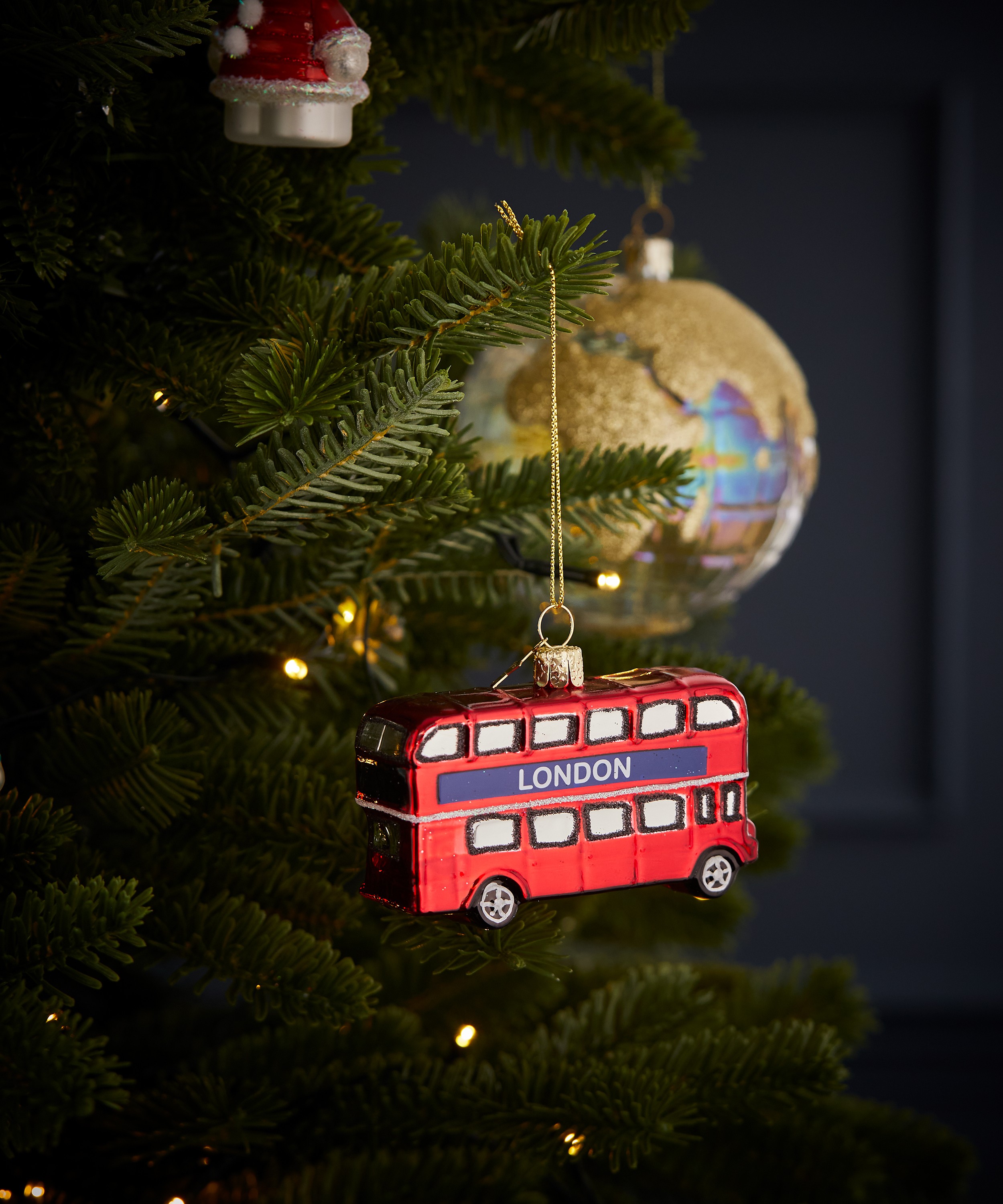 Christmas - London Bus Ornament image number 1