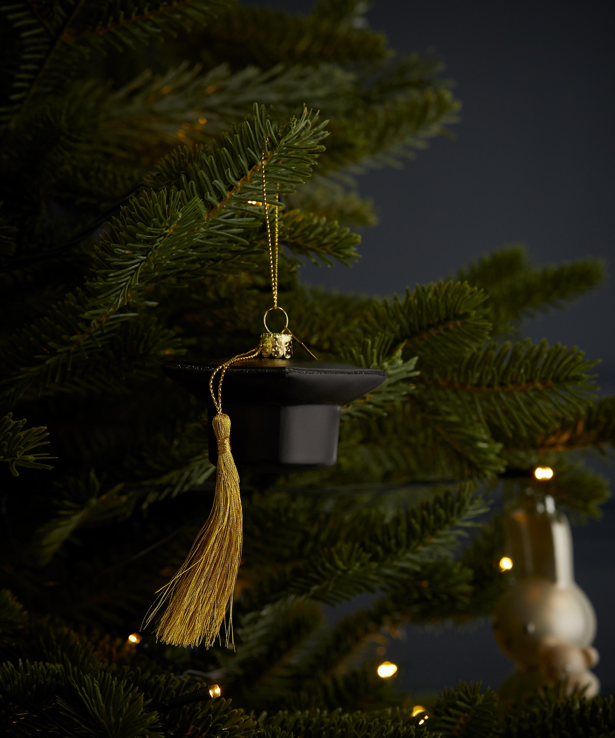 Christmas - Graduation Hat Ornament image number 0