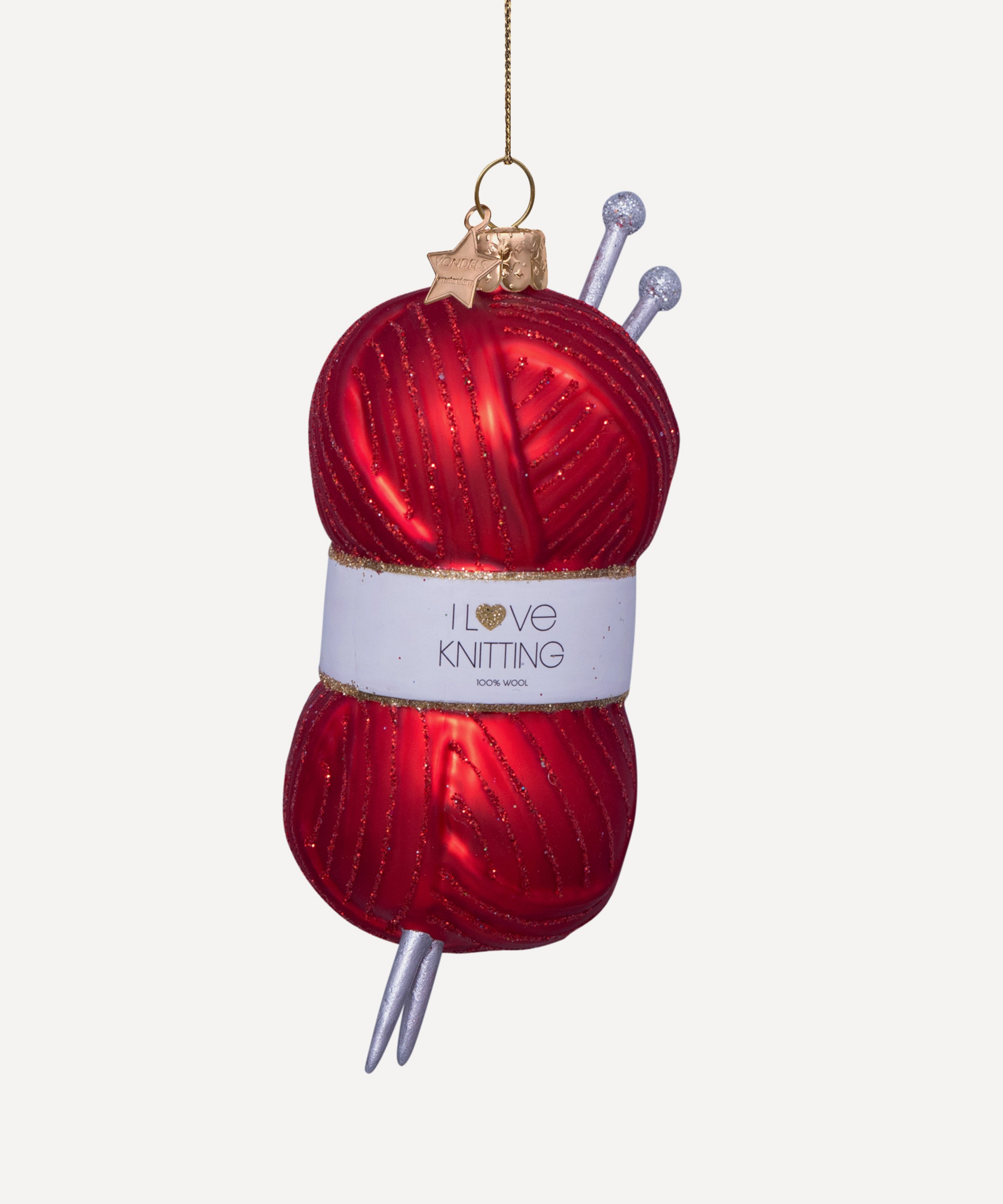 Christmas - Red Knitting Yarn Ornament