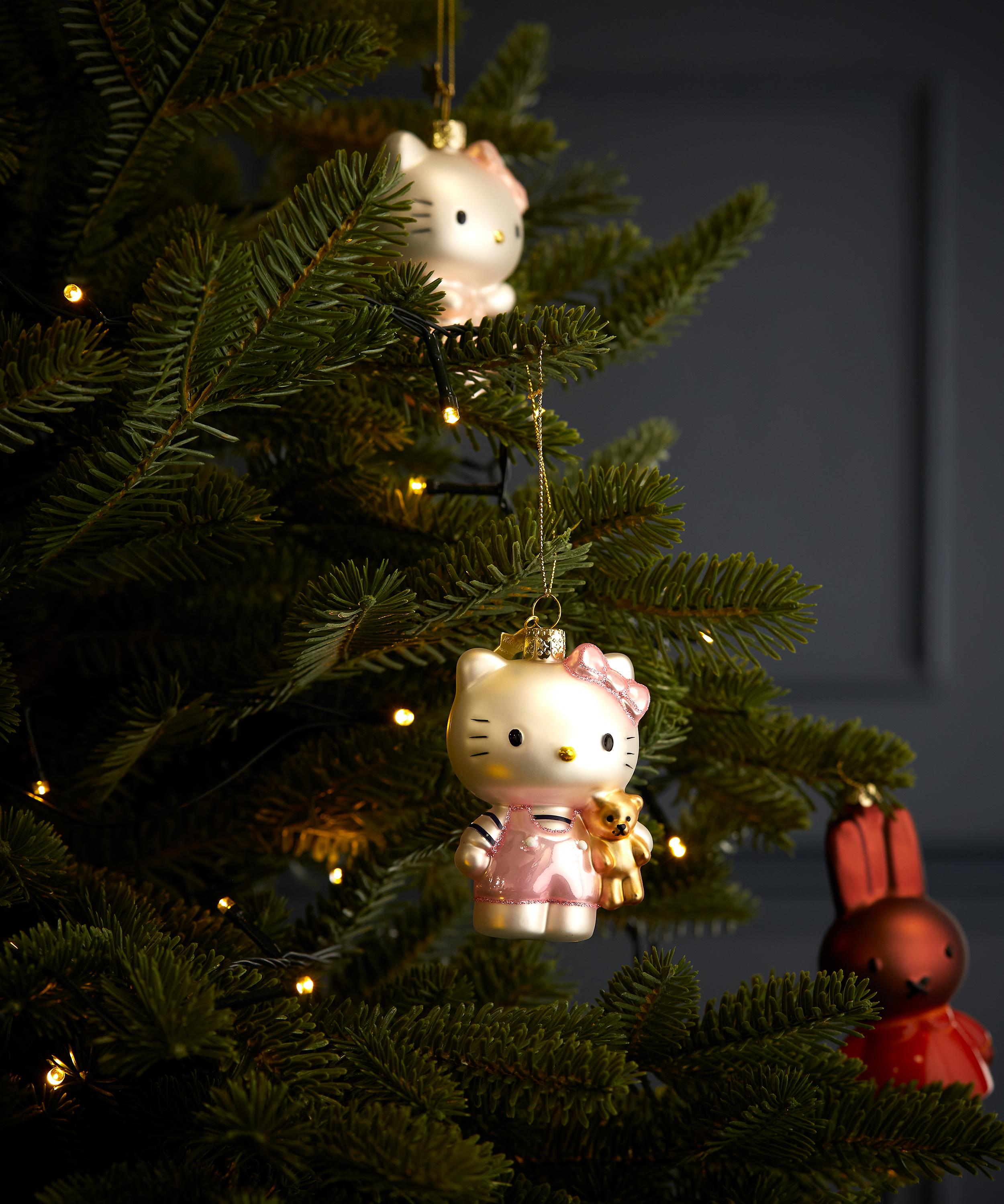 Christmas - Hello Kitty in Pink Outfit with Bear Tree Ornament image number 1