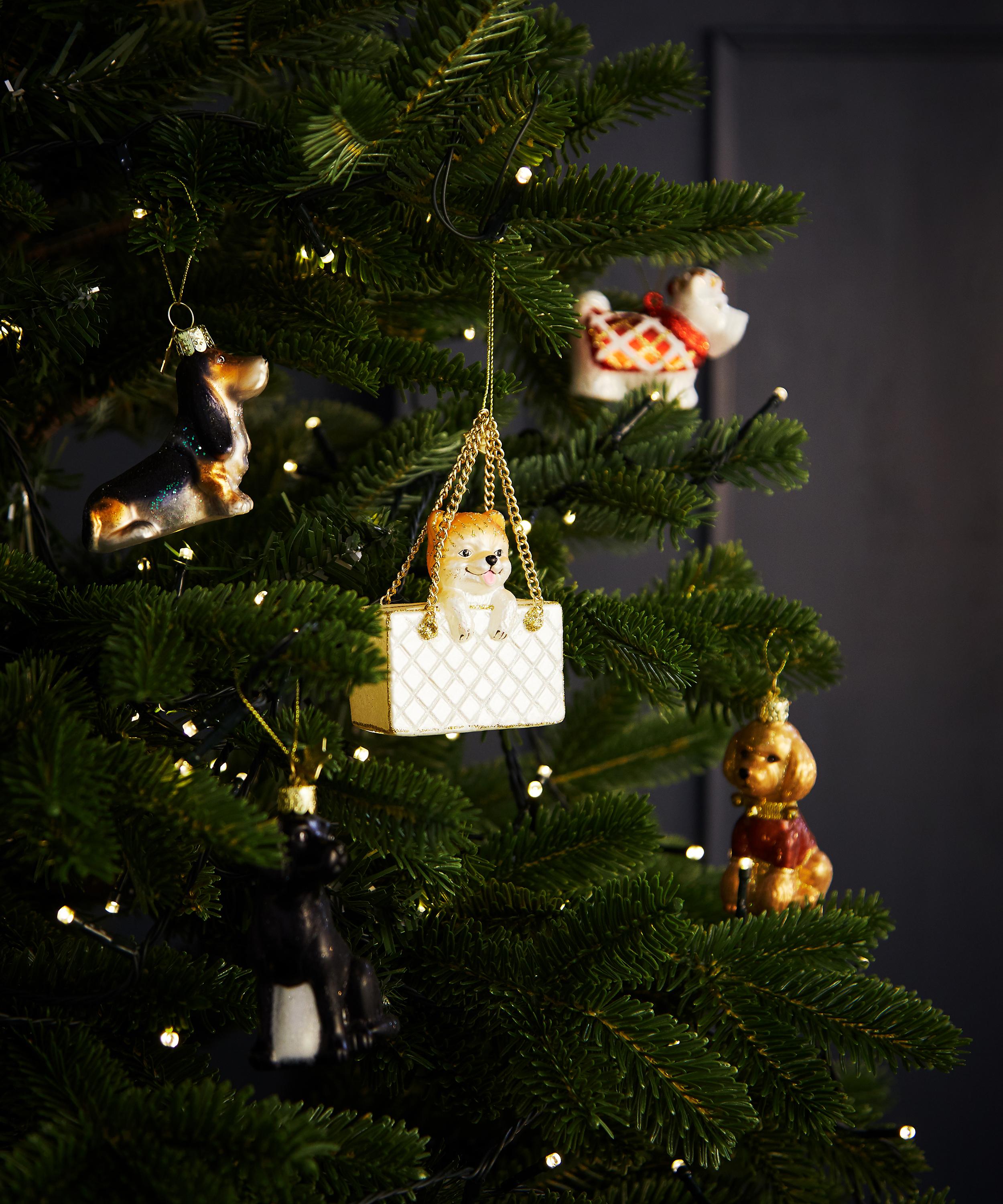 Christmas - Puppy in Designer Handbag Ornament image number 1