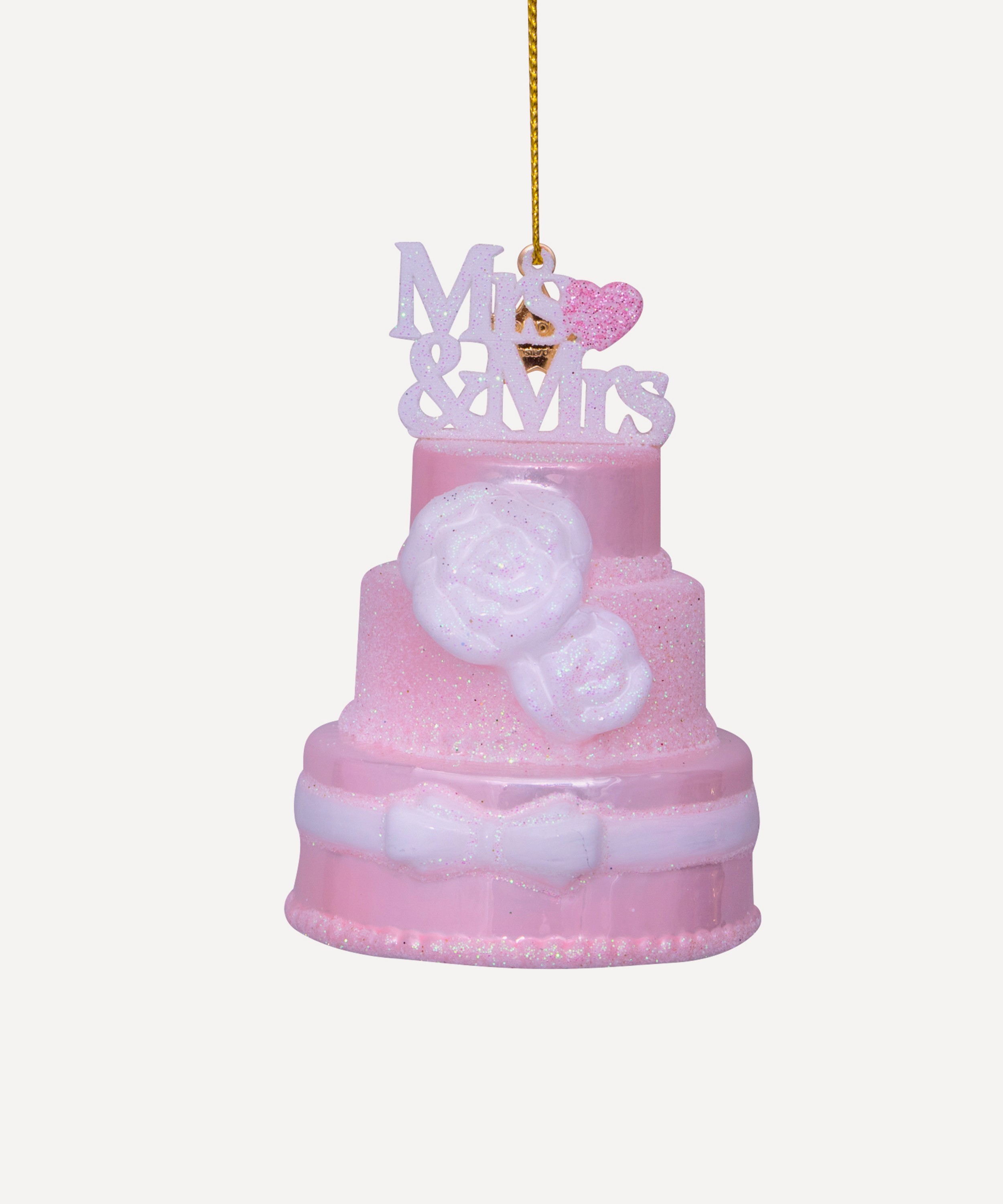 Christmas - Mrs and Mrs Wedding Cake Ornament image number 0