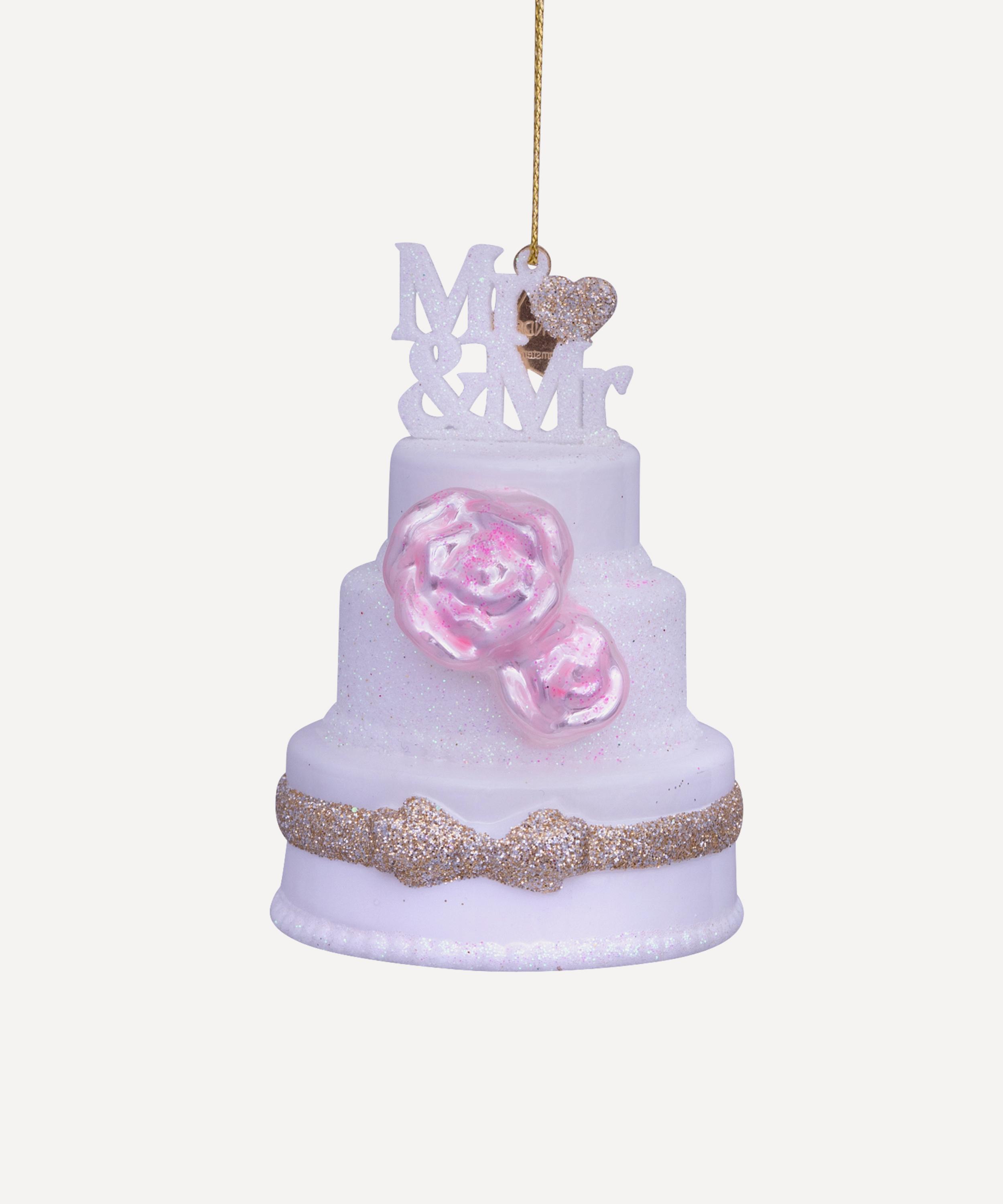 Christmas - Mr and Mr Wedding Cake Ornament image number 0