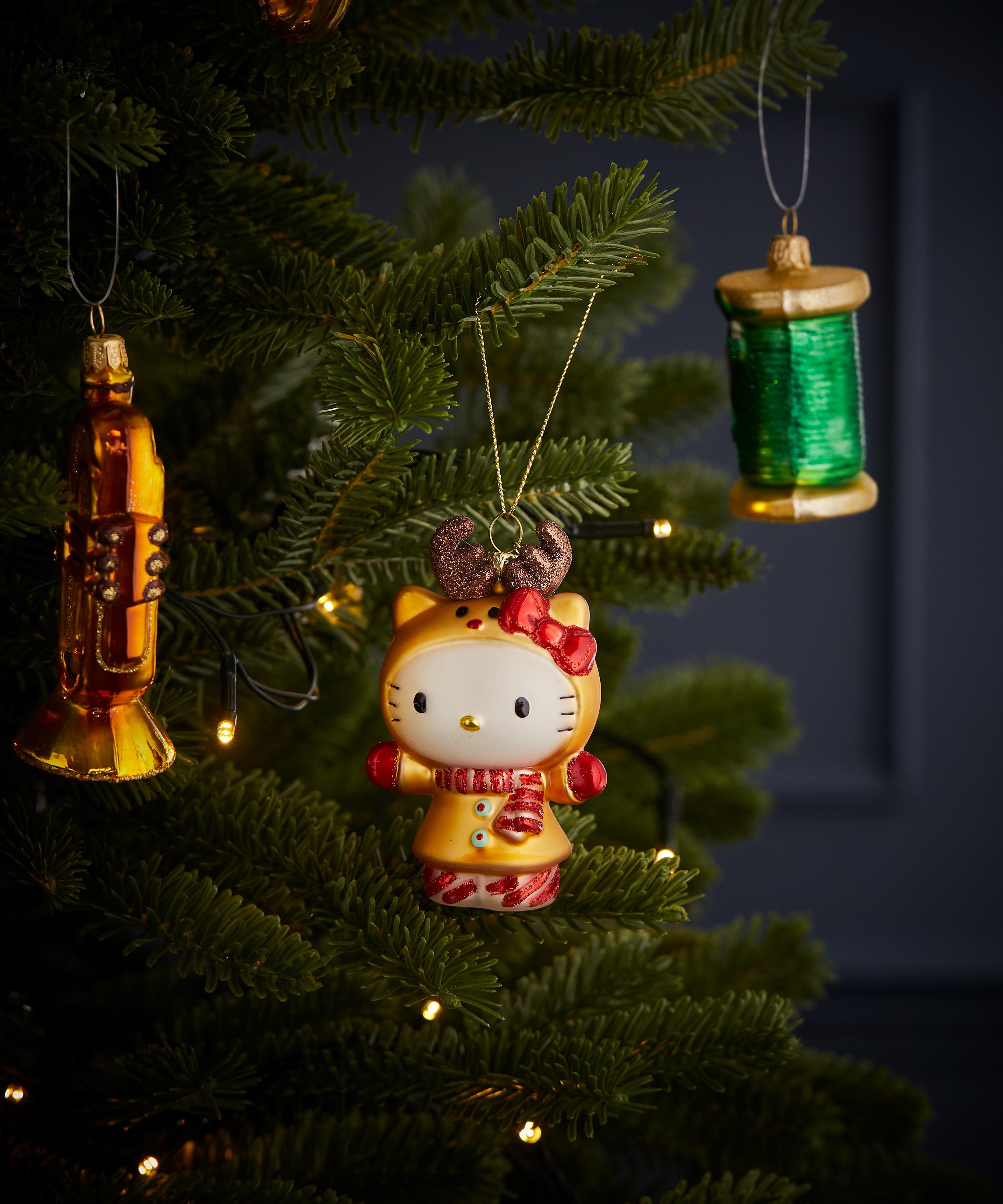 Christmas - Hello Kitty in Reindeer Outfit Tree Ornament image number 1