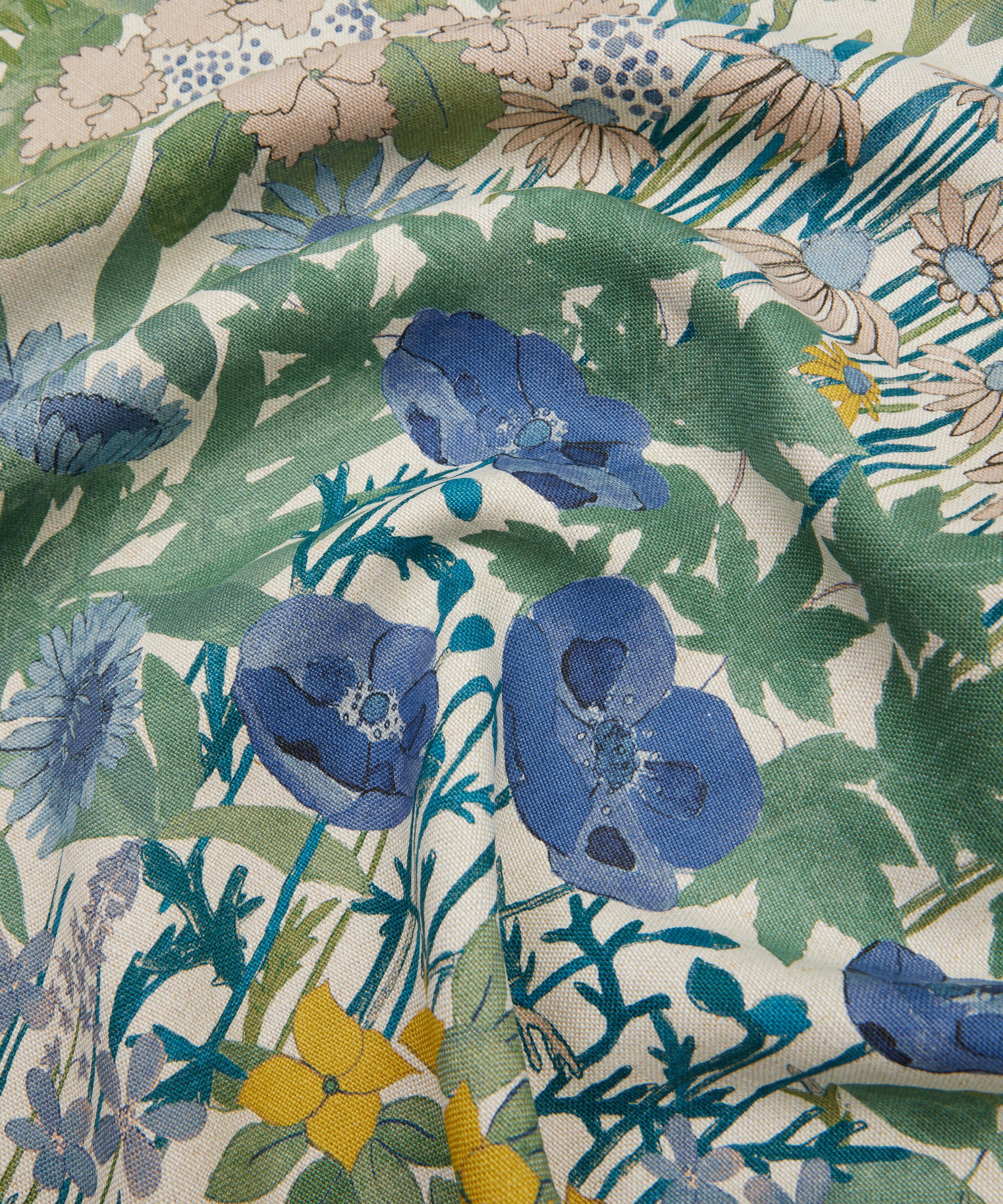 Liberty Interiors Faria Flowers Wycombe Linen in Lapis | Liberty