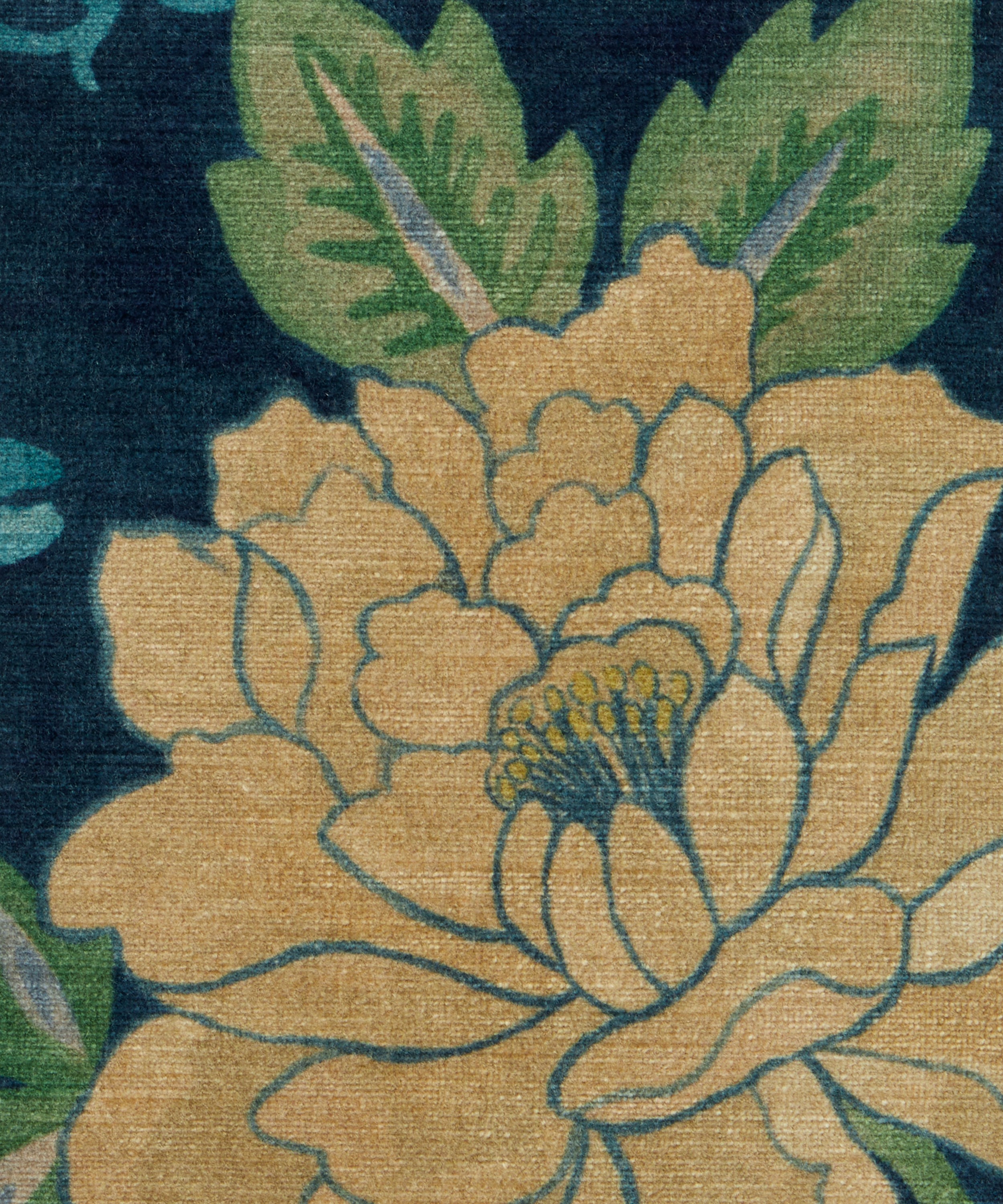 Liberty Interiors - Lotus Garden Downley Velvet in Jade