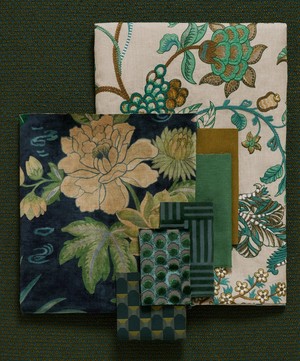 Liberty Interiors - Lotus Garden Downley Velvet in Jade image number 6