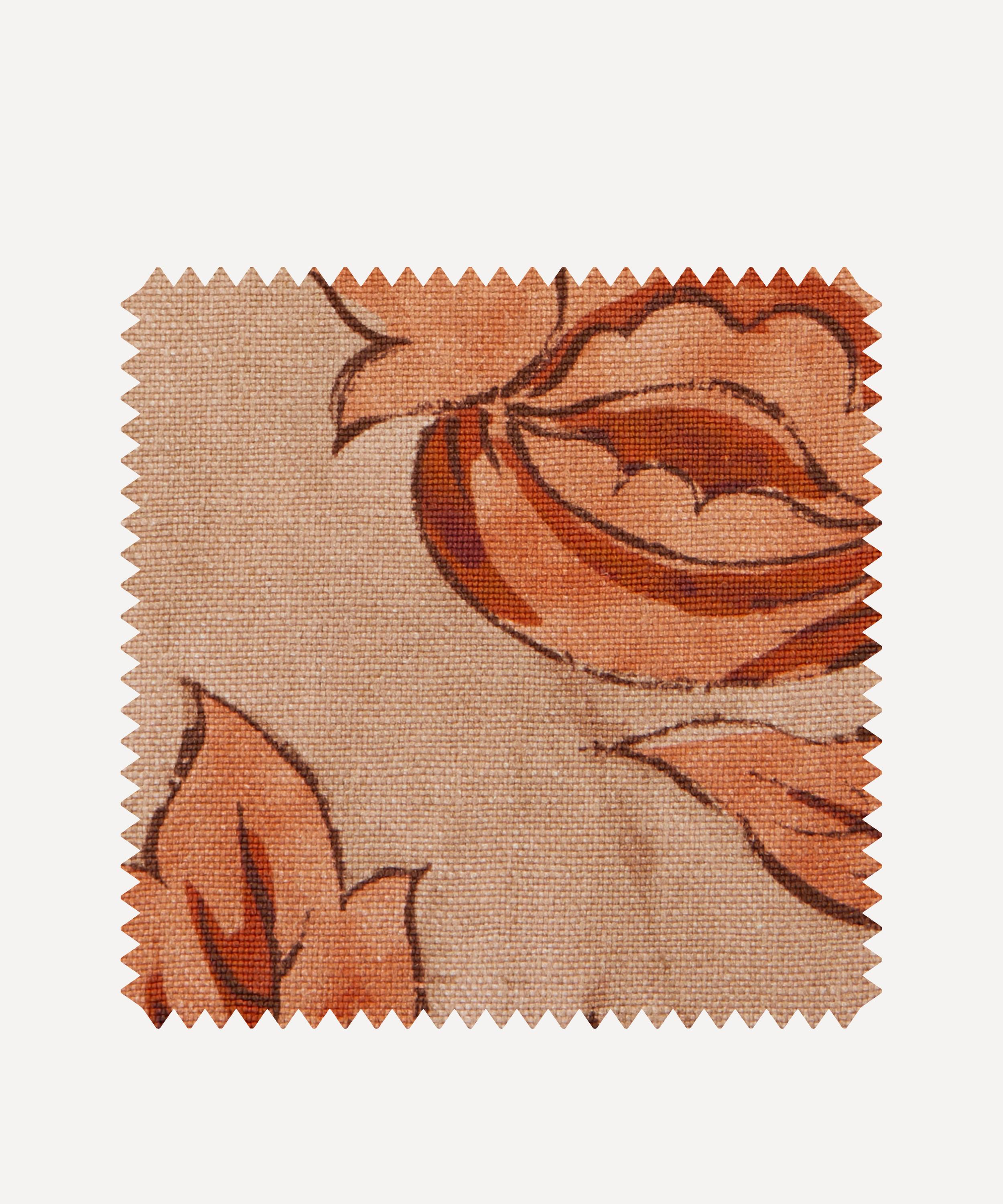 Liberty Interiors - Fabric Swatch - Sambourne Vine Wycombe Linen in Cinnabar