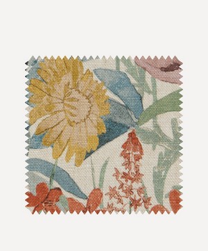 Liberty Interiors - Fabric Swatch - Faria Flowers Wycombe Linen in Lichen image number 0
