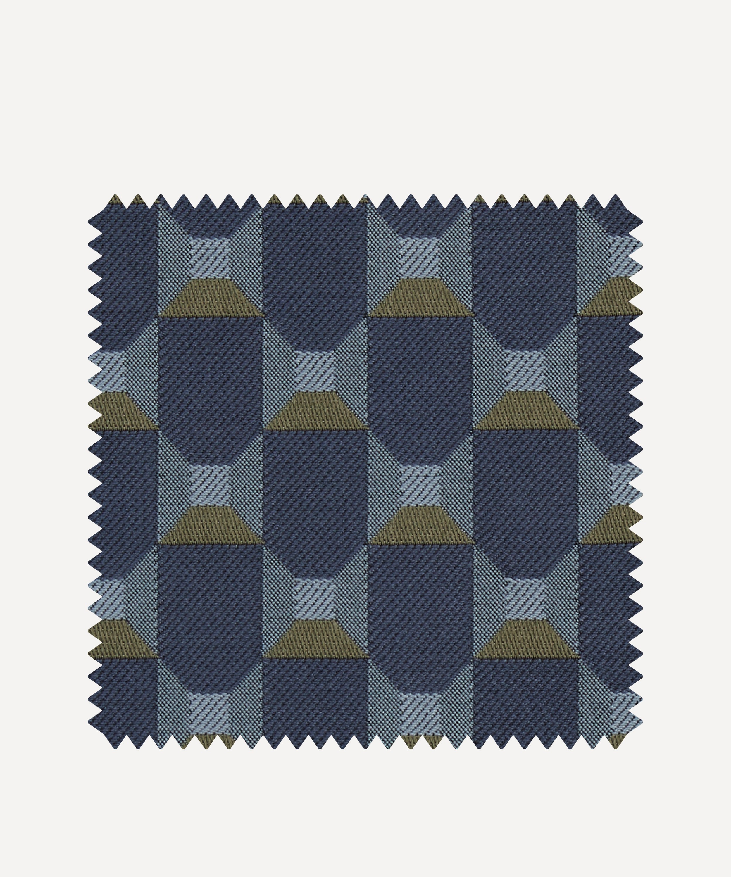 Liberty Interiors - Fabric Swatch - Obi Check in Smalt Blue image number 0
