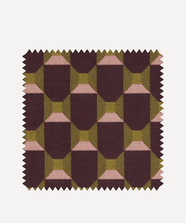 Liberty Interiors - Fabric Swatch - Obi Check in Brinjal image number null