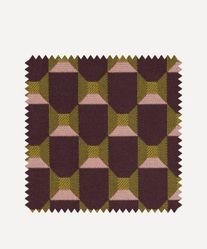 Liberty Interiors - Fabric Swatch - Obi Check in Brinjal image number 0