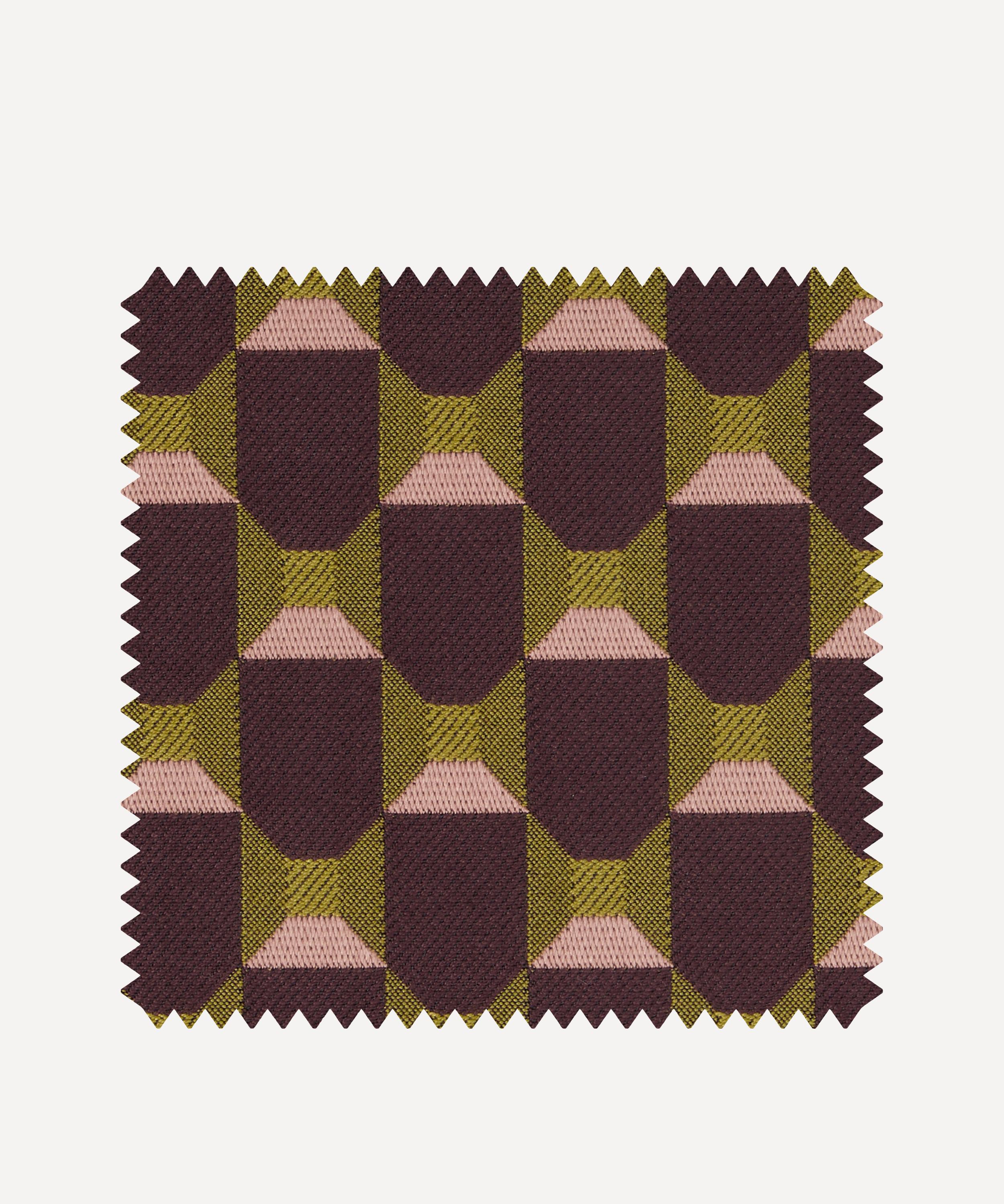 Liberty Interiors - Fabric Swatch - Obi Check in Brinjal image number 0