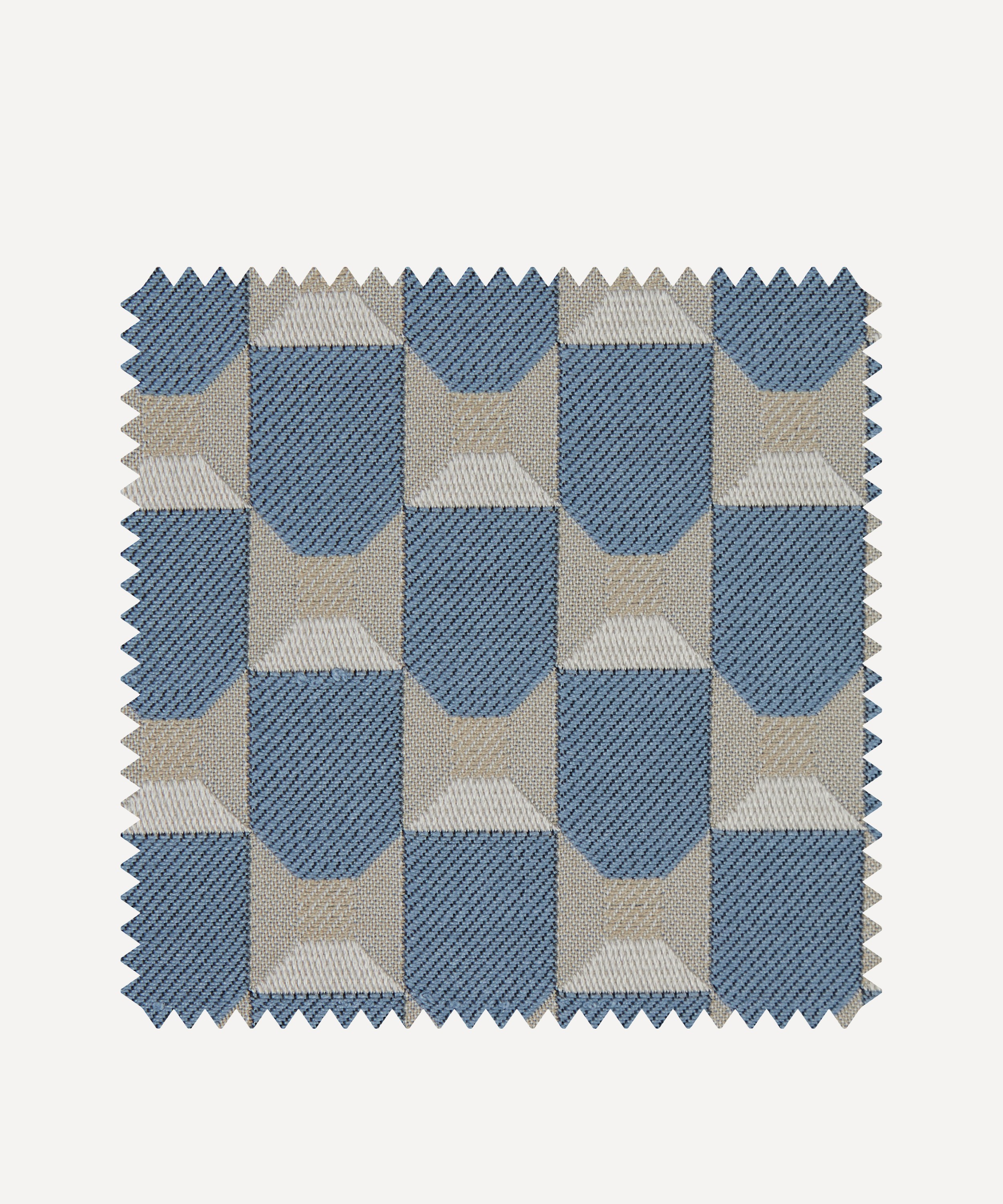 Liberty Interiors - Fabric Swatch - Obi Check in Flax Flower image number 0