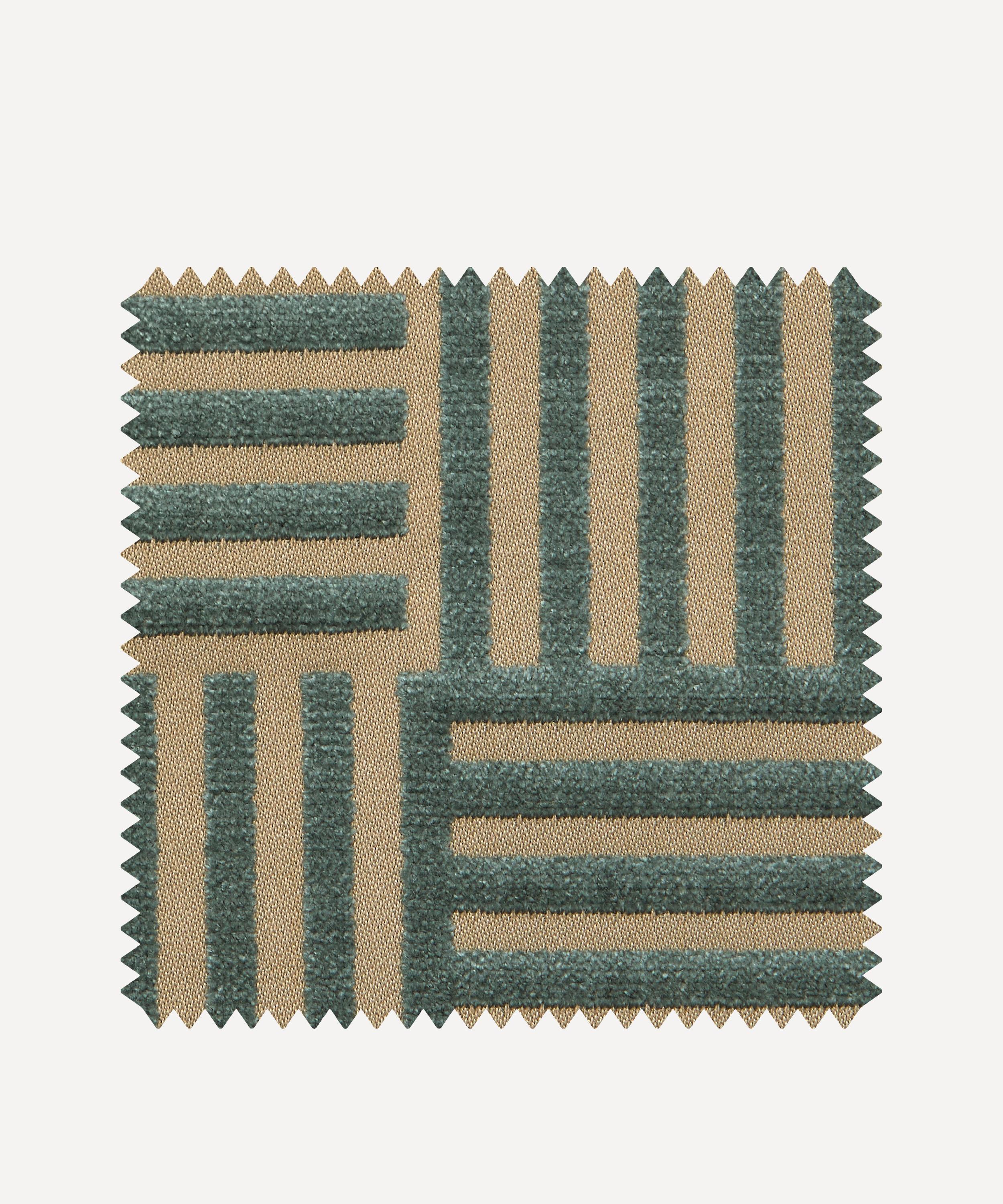 Liberty Interiors - Fabric Swatch - Archive Geo Marsden Velvet in Salvia image number 0