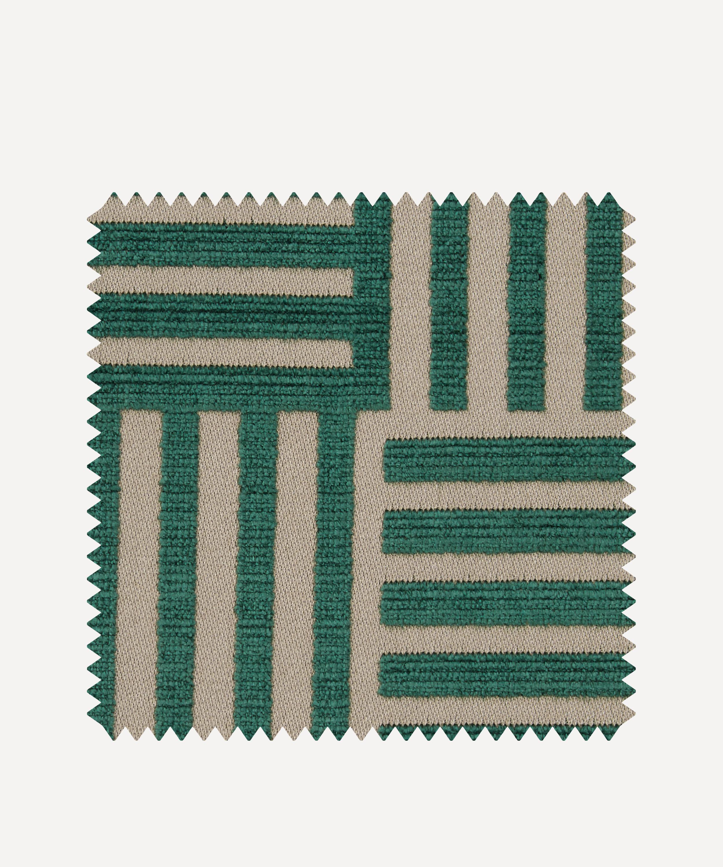 Liberty Interiors - Fabric Swatch - Archive Geo Marsden Velvet in Jade Stone image number 0