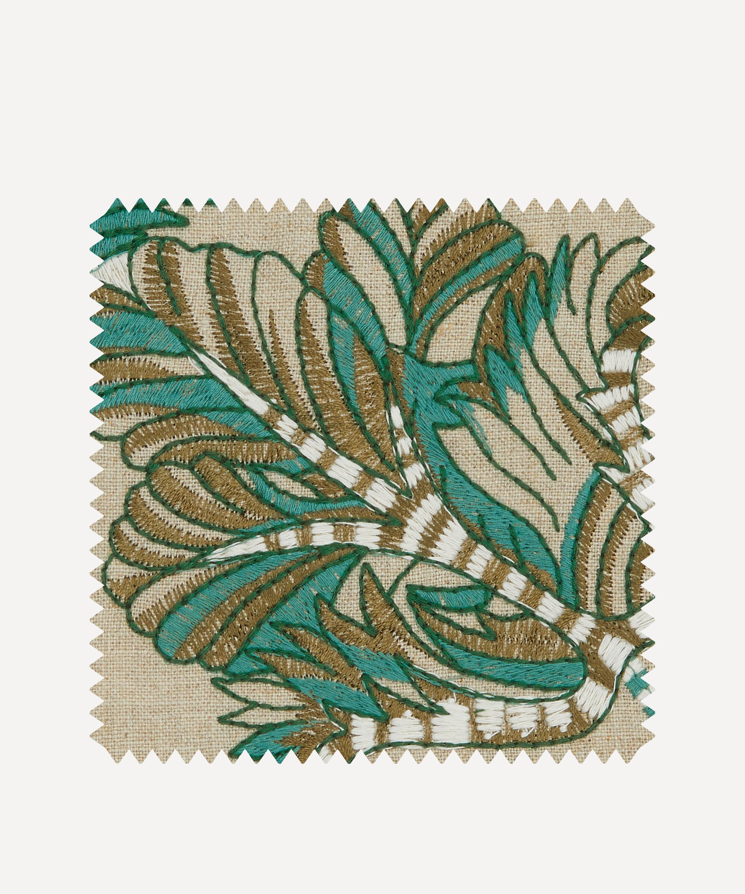 Liberty Interiors - Fabric Swatch - Palampore Embroidery in Jade image number 0