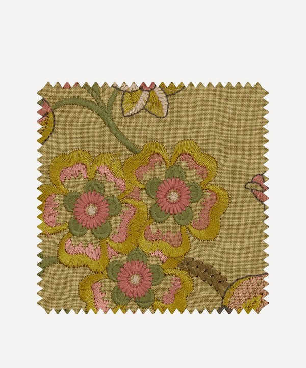 Liberty Interiors - Fabric Swatch - Palampore Embroidery in Lacquer image number null