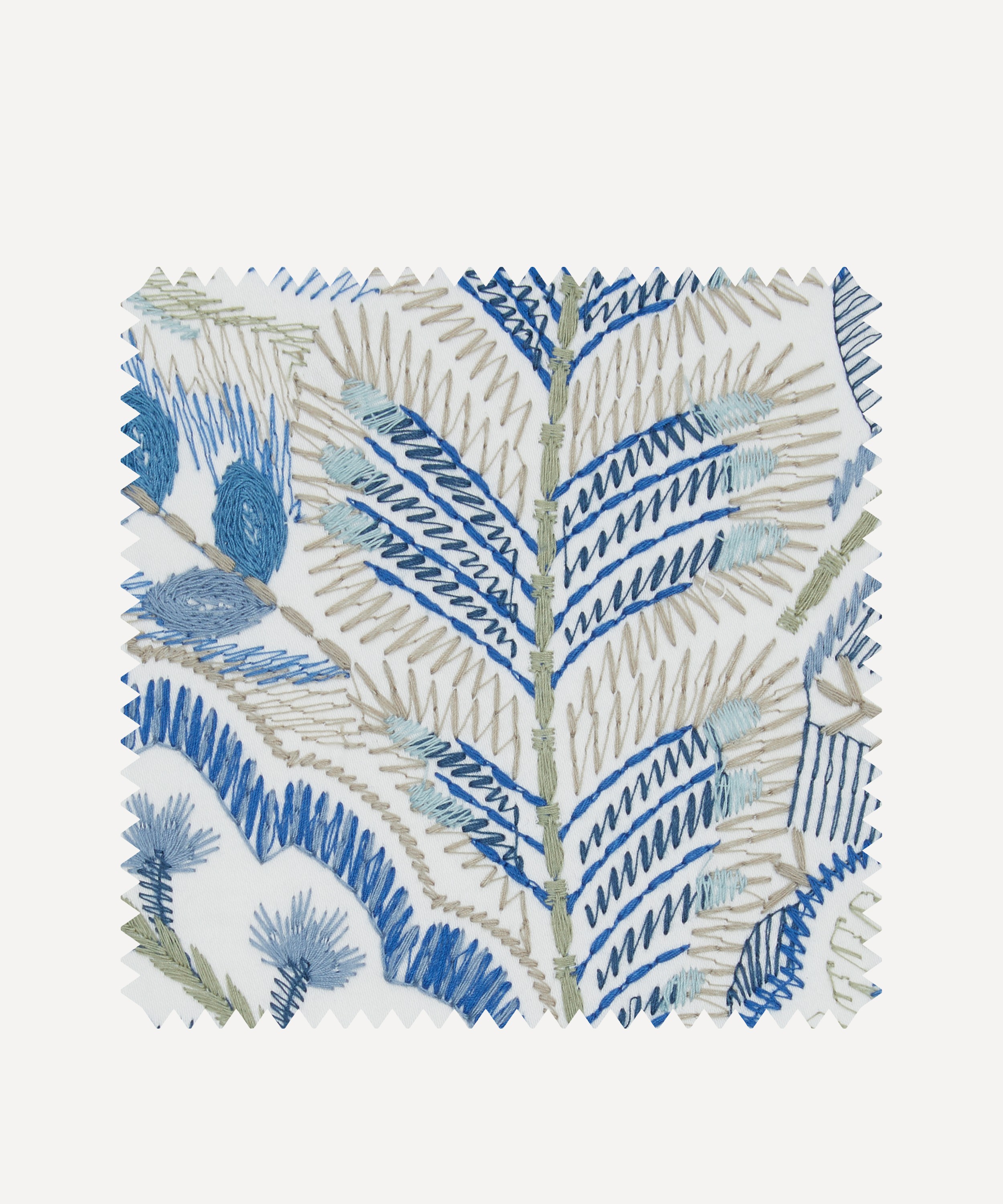 Liberty Interiors - Fabric Swatch - Cypress Stitch in Lapis image number 0