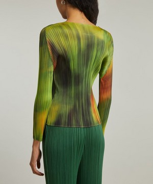 Pleats Please Issey Miyake - Turnip & Spinach Pleated Top image number 3