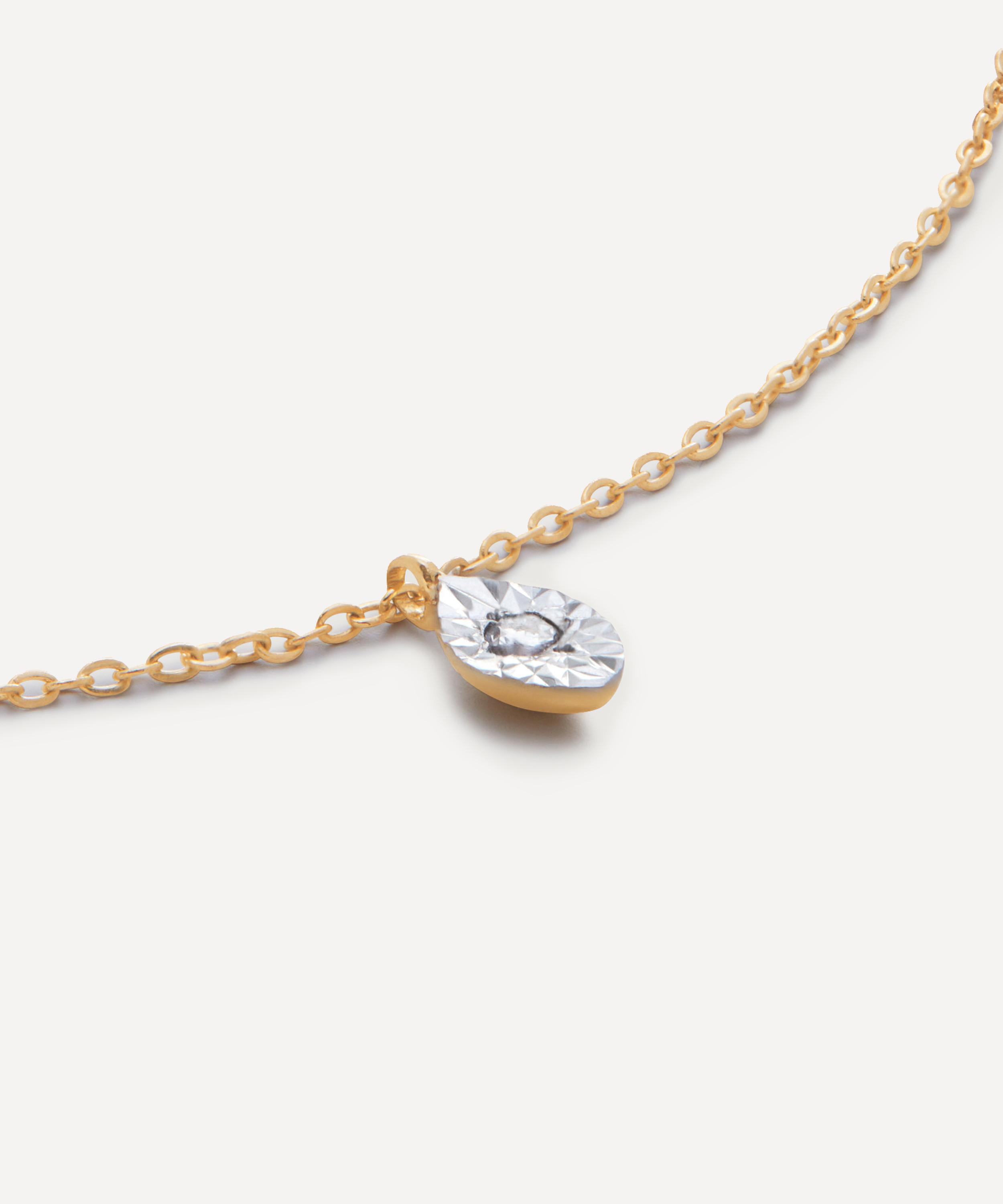Monica Vinader - 14ct Gold Diamond Pendant Necklace image number 1