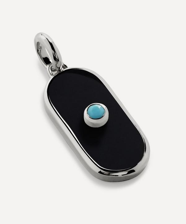 Tablet Charm with Icons Sterling Silver Tablet Charm with Icons Sterling Silver