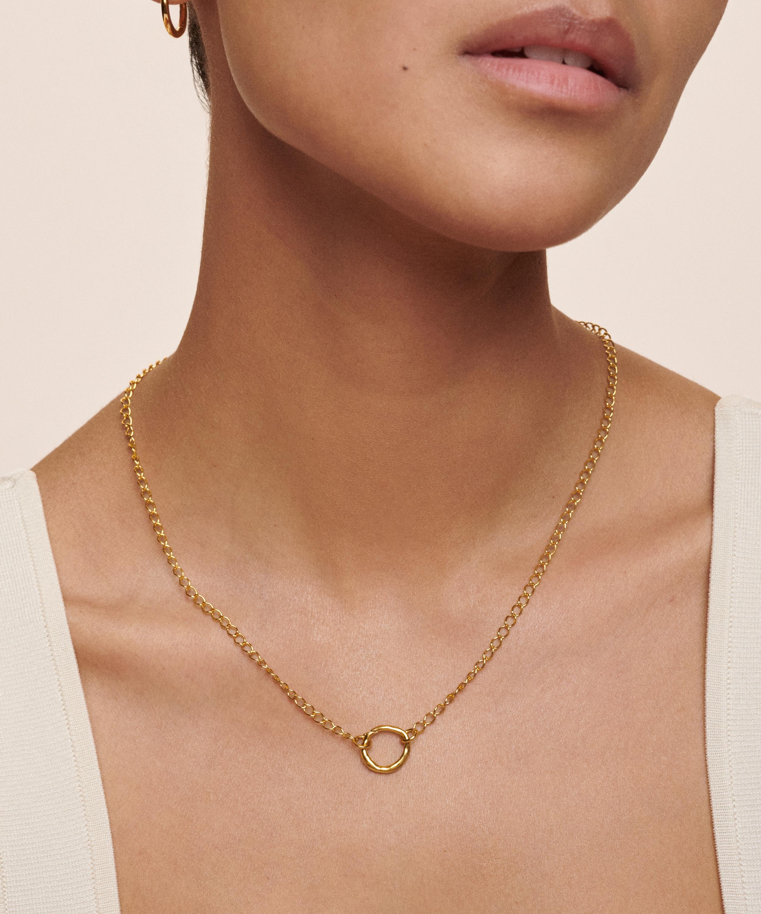 Monica Vinader - 18ct Gold-Plated Vermeil Silver Capture Chain Necklace image number 1