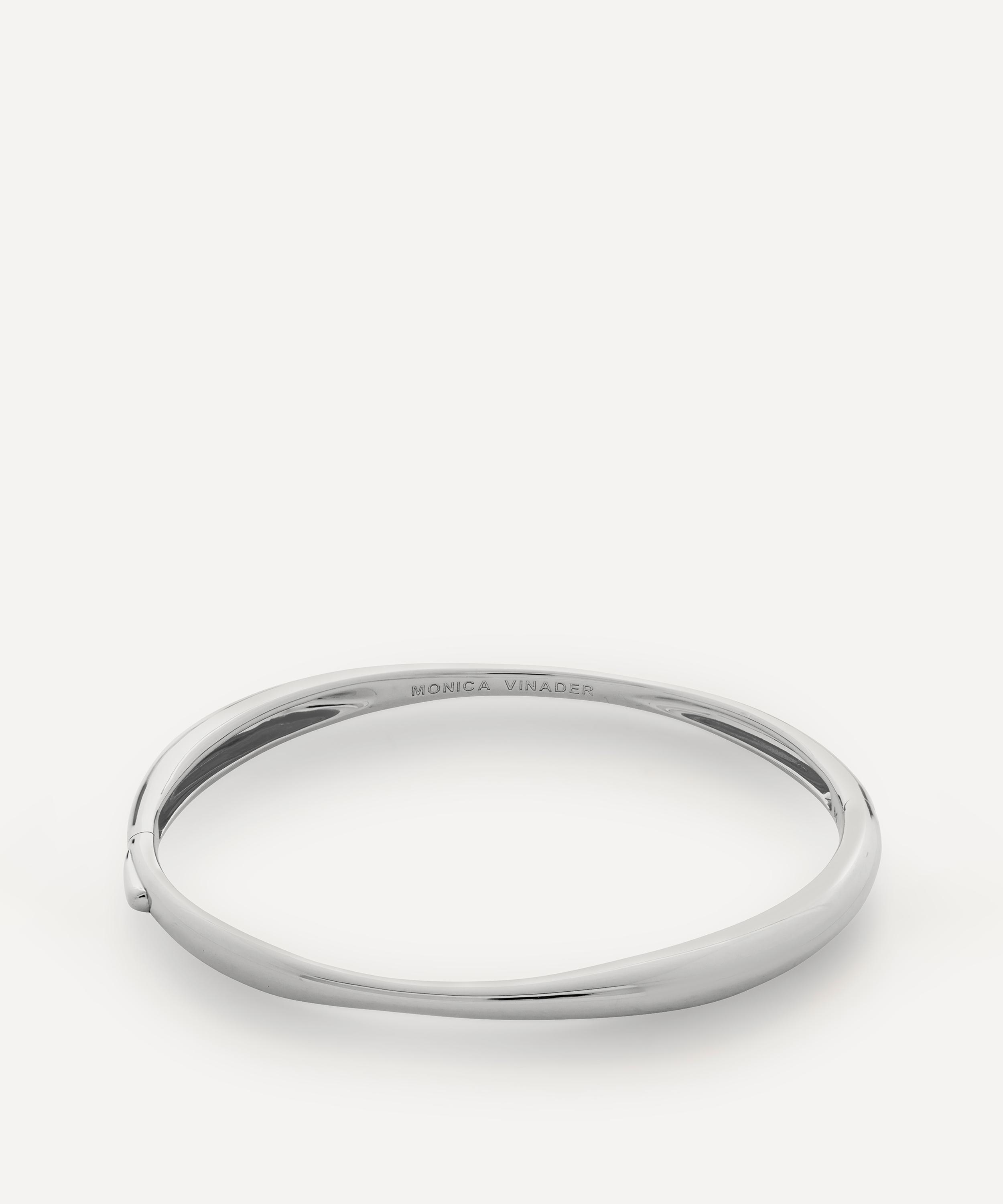 Monica Vinader - Sterling Silver Nura Thin Bangle Bracelet image number 0