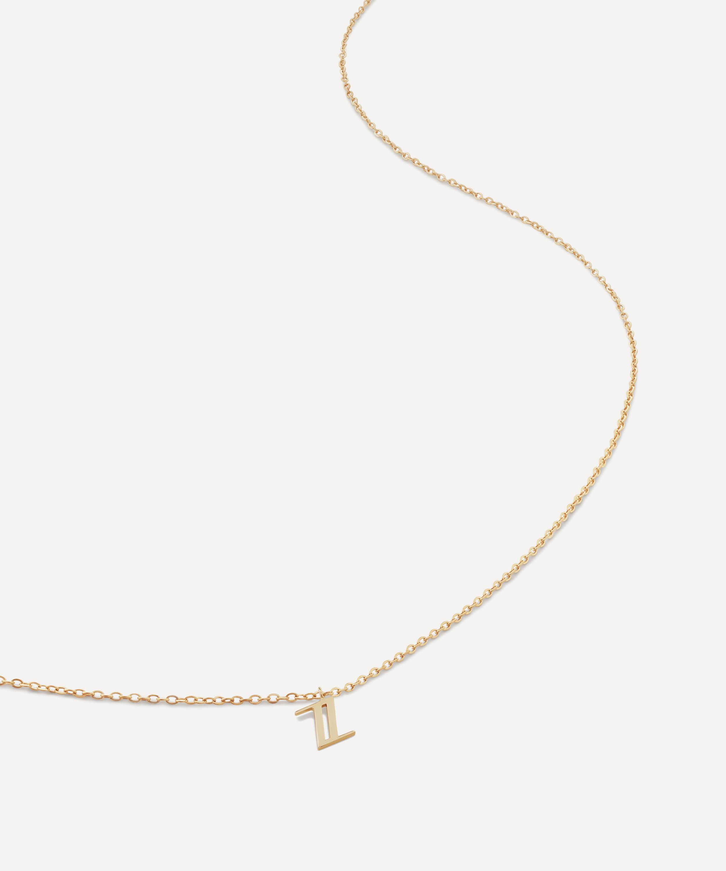 Monica Vinader - 14ct Gold Small Z Initial Pendant Necklace image number 0