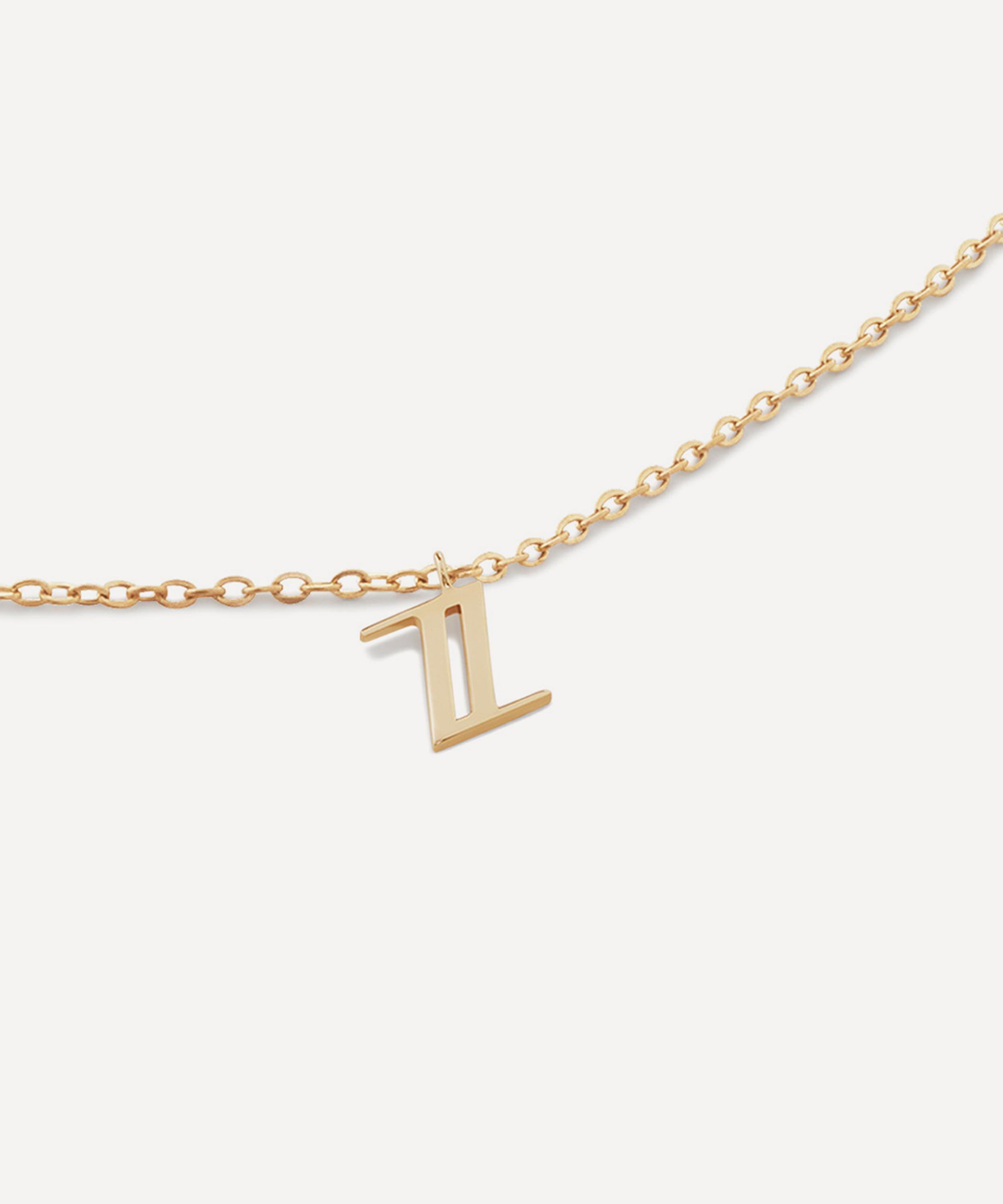 Monica Vinader - 14ct Gold Small Z Initial Pendant Necklace image number 1