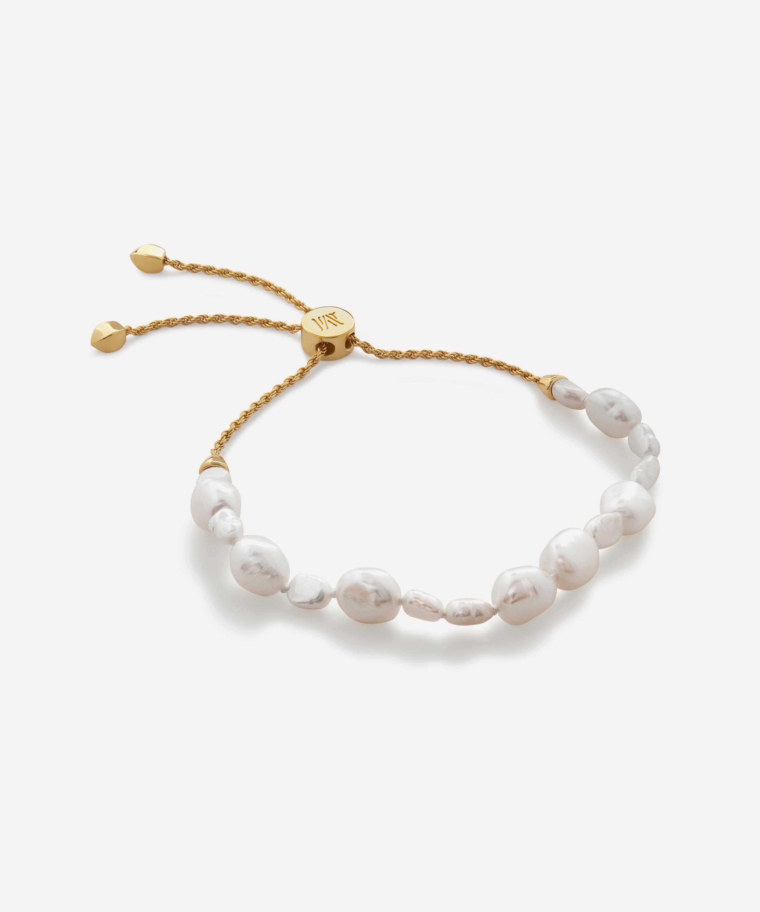 Monica Vinader - 18ct Gold-Plated Vermeil Silver Nura Pearl Bracelet image number 0