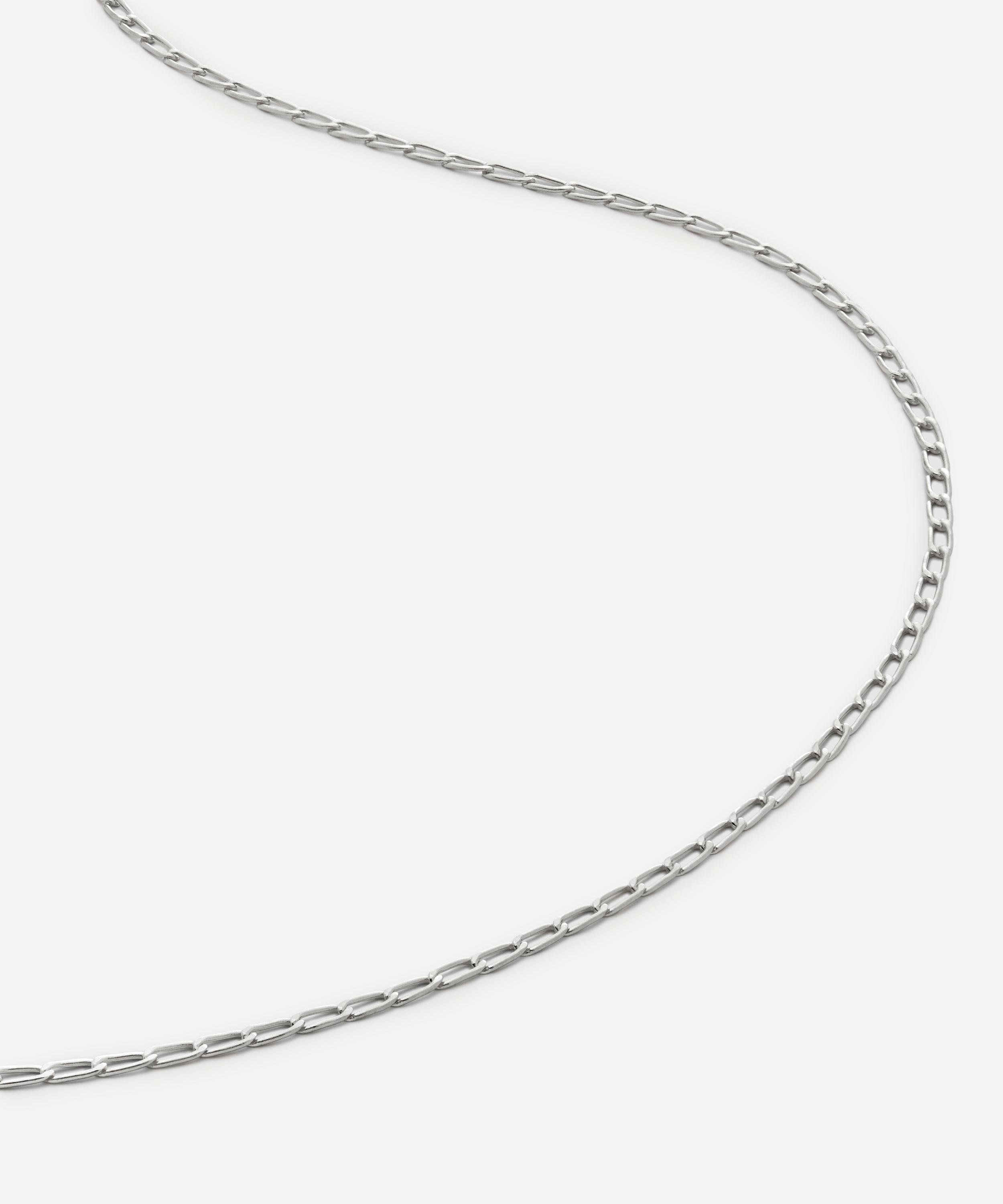 Monica Vinader - Sterling Silver Open Link Chain Necklace image number 1