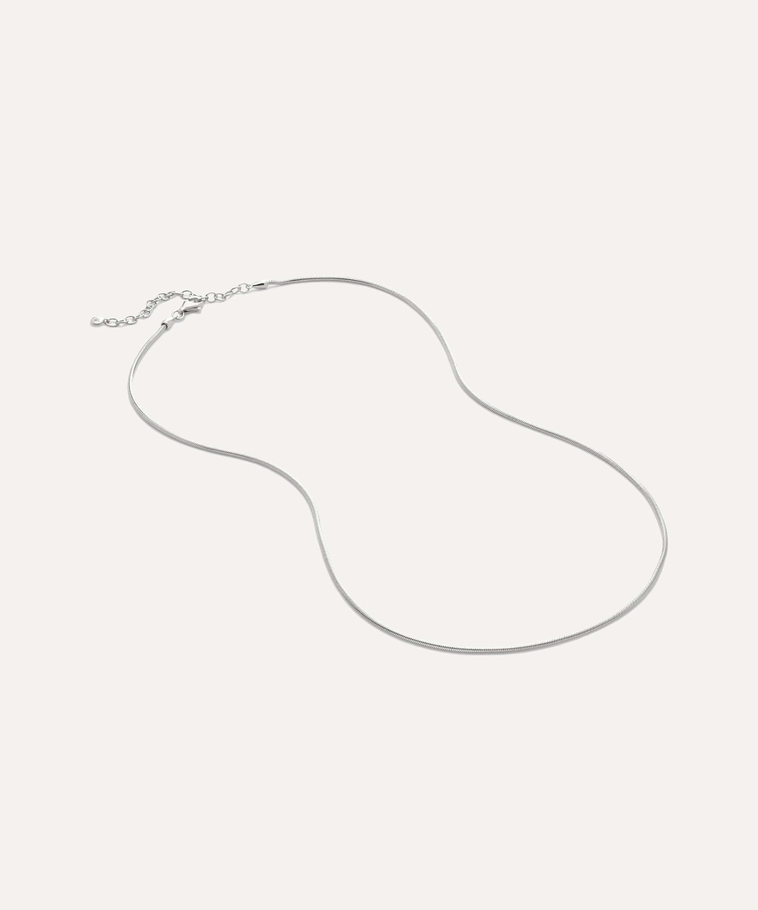 Monica Vinader - Sterling Silver Round Thin Snake Chain Necklace