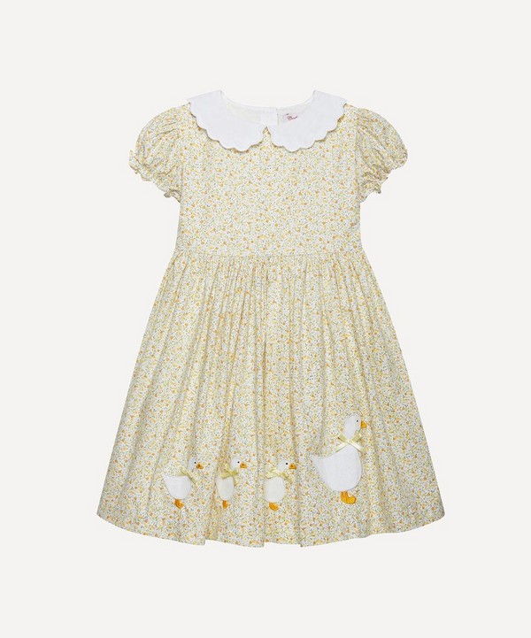 Trotters - Floral Petal Collar Duck Dress 2-5 Years image number null