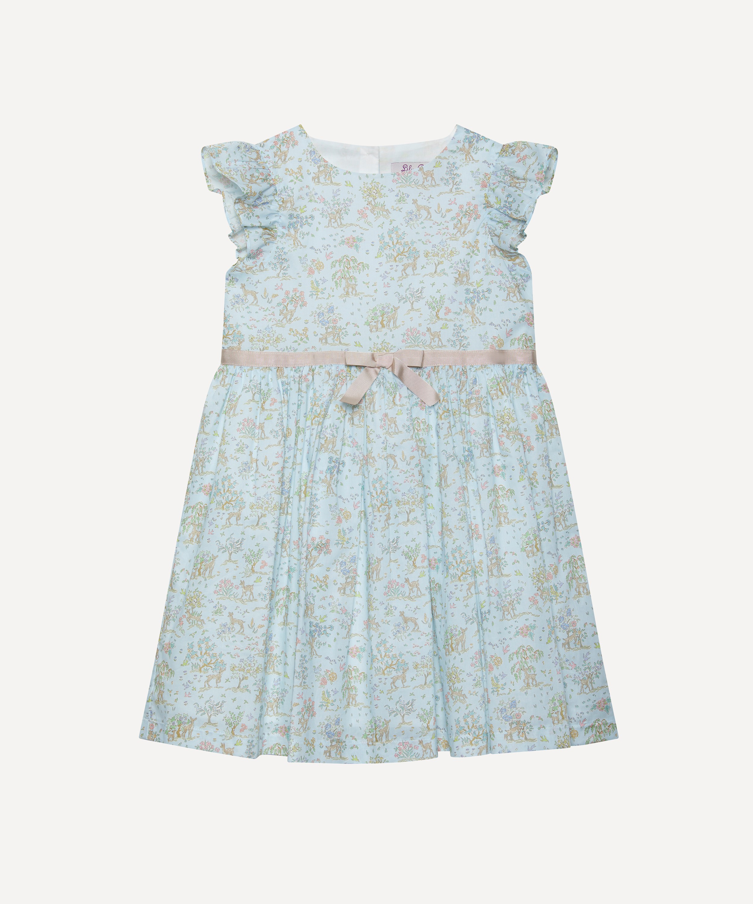 Trotters - Etta Fawn Frill Sleeve Dress 2-7 Years image number 0